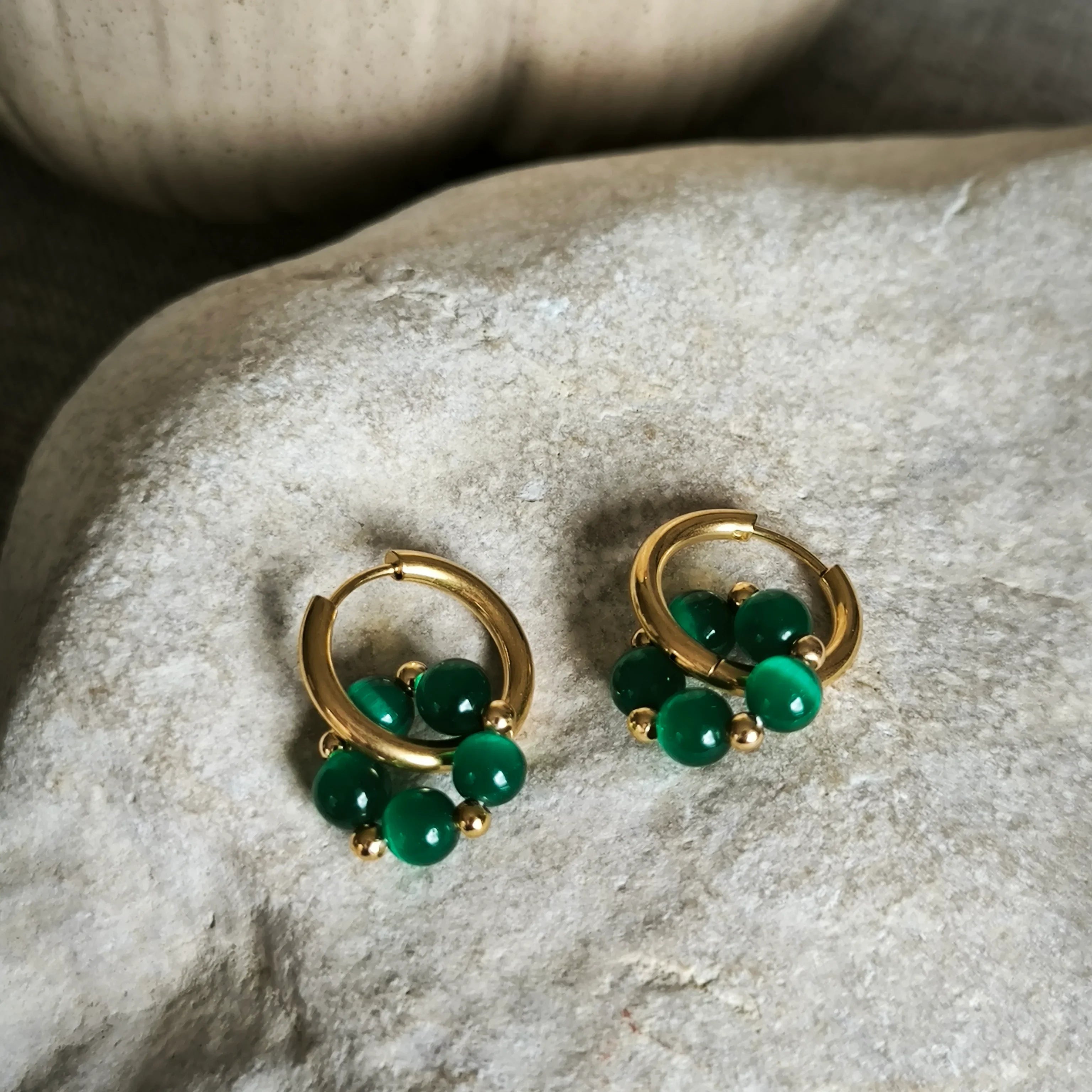 Mineral earrings (Cat's eye) - Marole