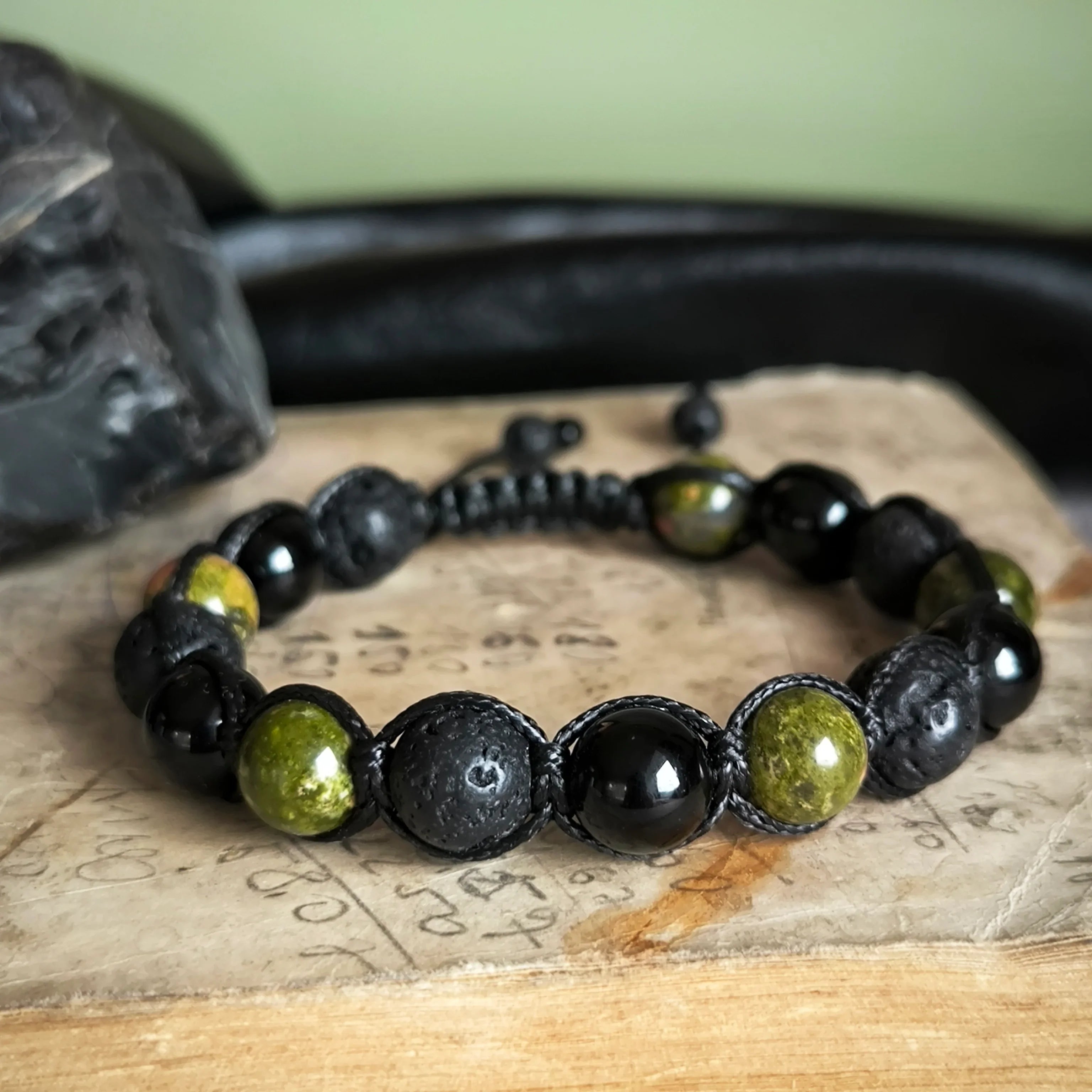 Venom - Mineral Bracelet (Tourmaline, Lava Stone, Unakite) - Marole