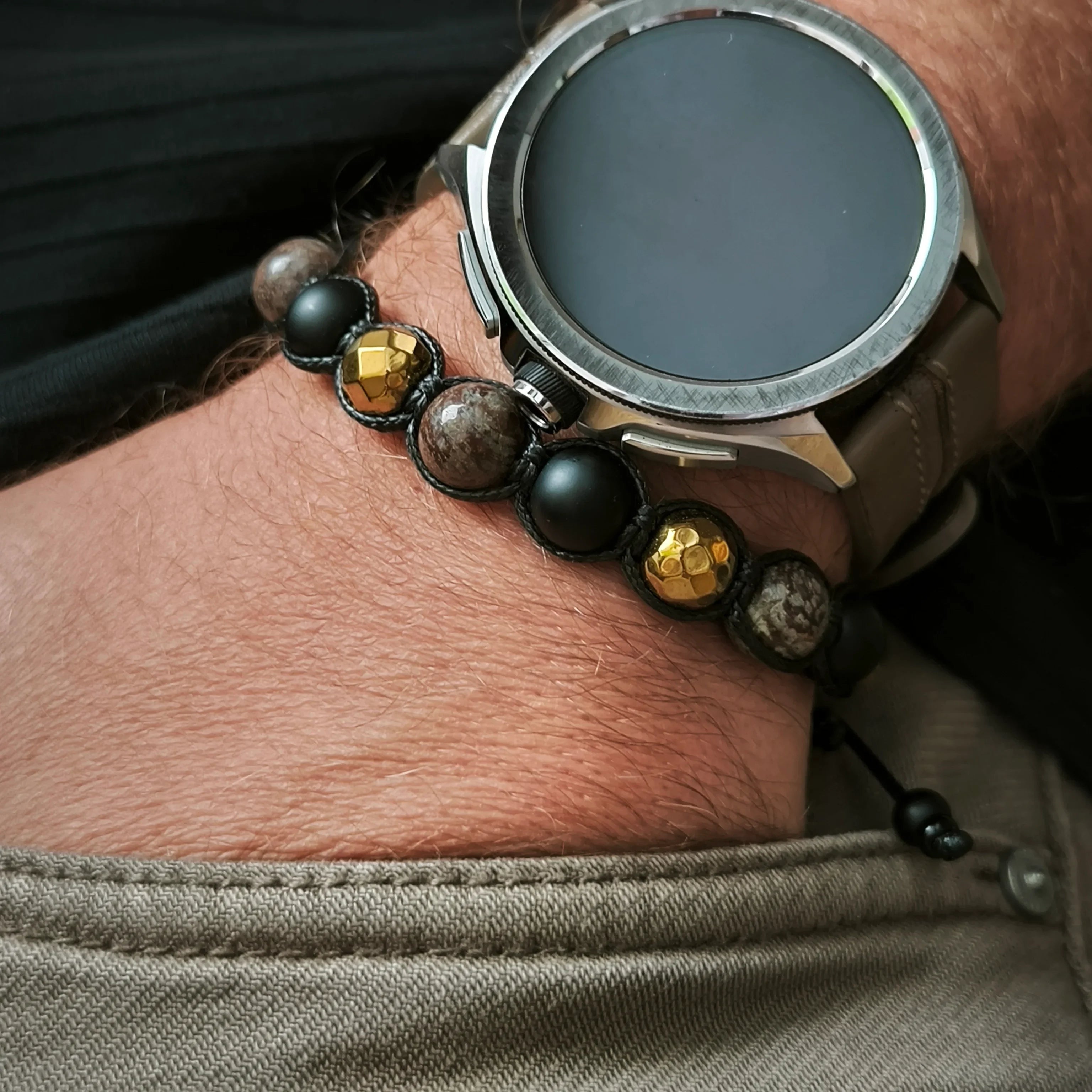 Titan - Mineral Bracelet (Onyx, Obsidian, Hematite) - Marole