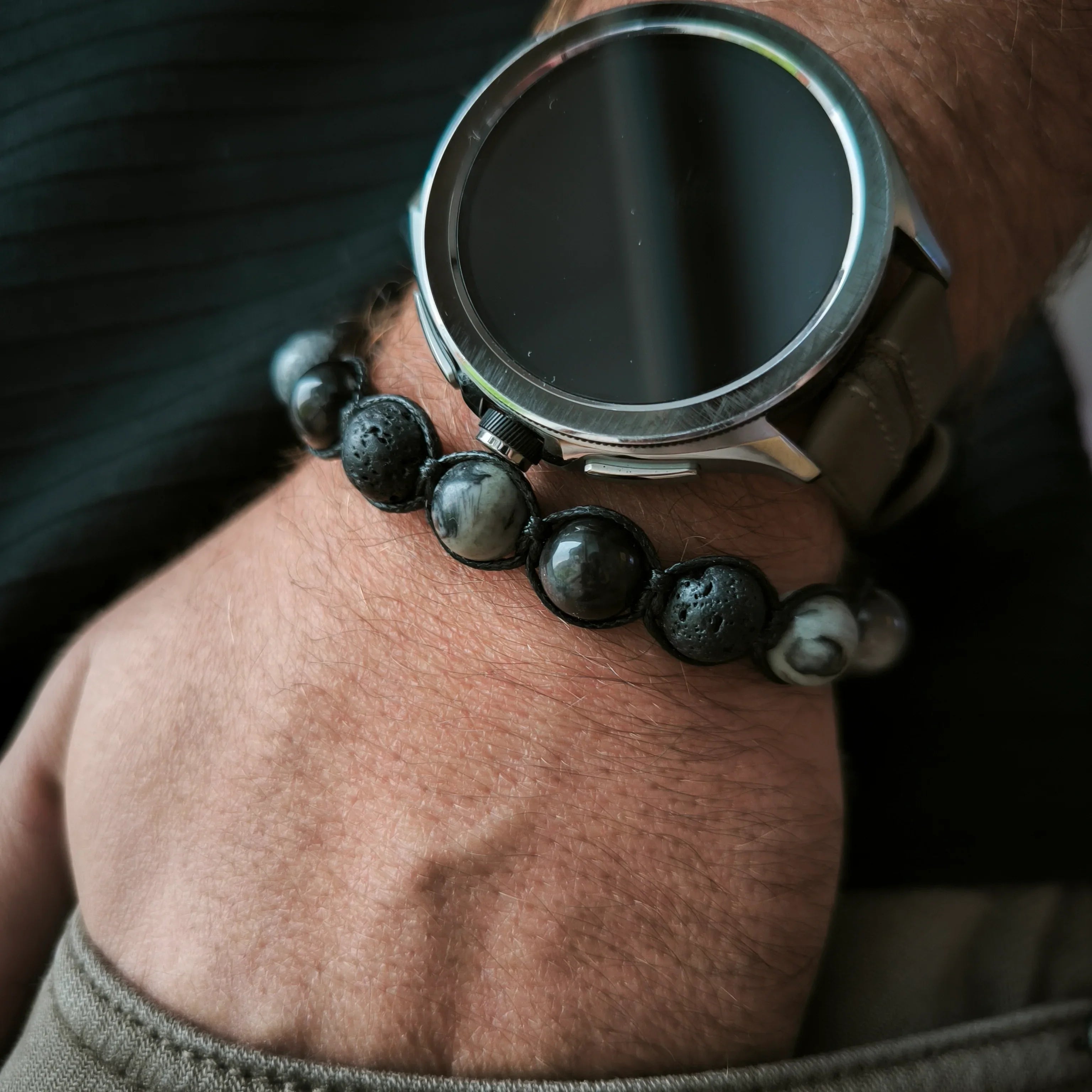 Vortex - Mineral Bracelet (Lava Stone, Obsidian, Jasper) - Marole