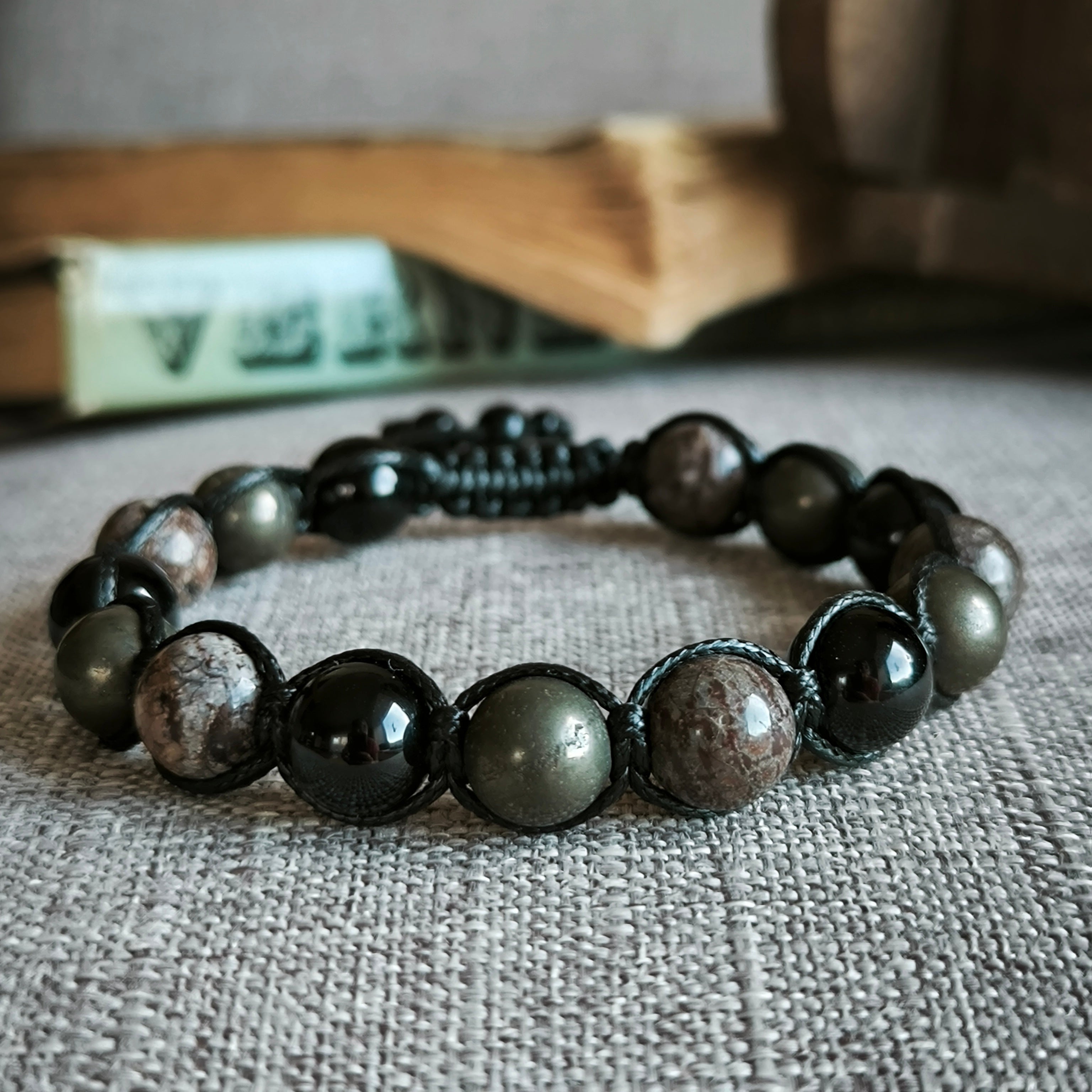 Thor - Mineral Bracelet (Tourmaline, Obsidian, Pyrite)