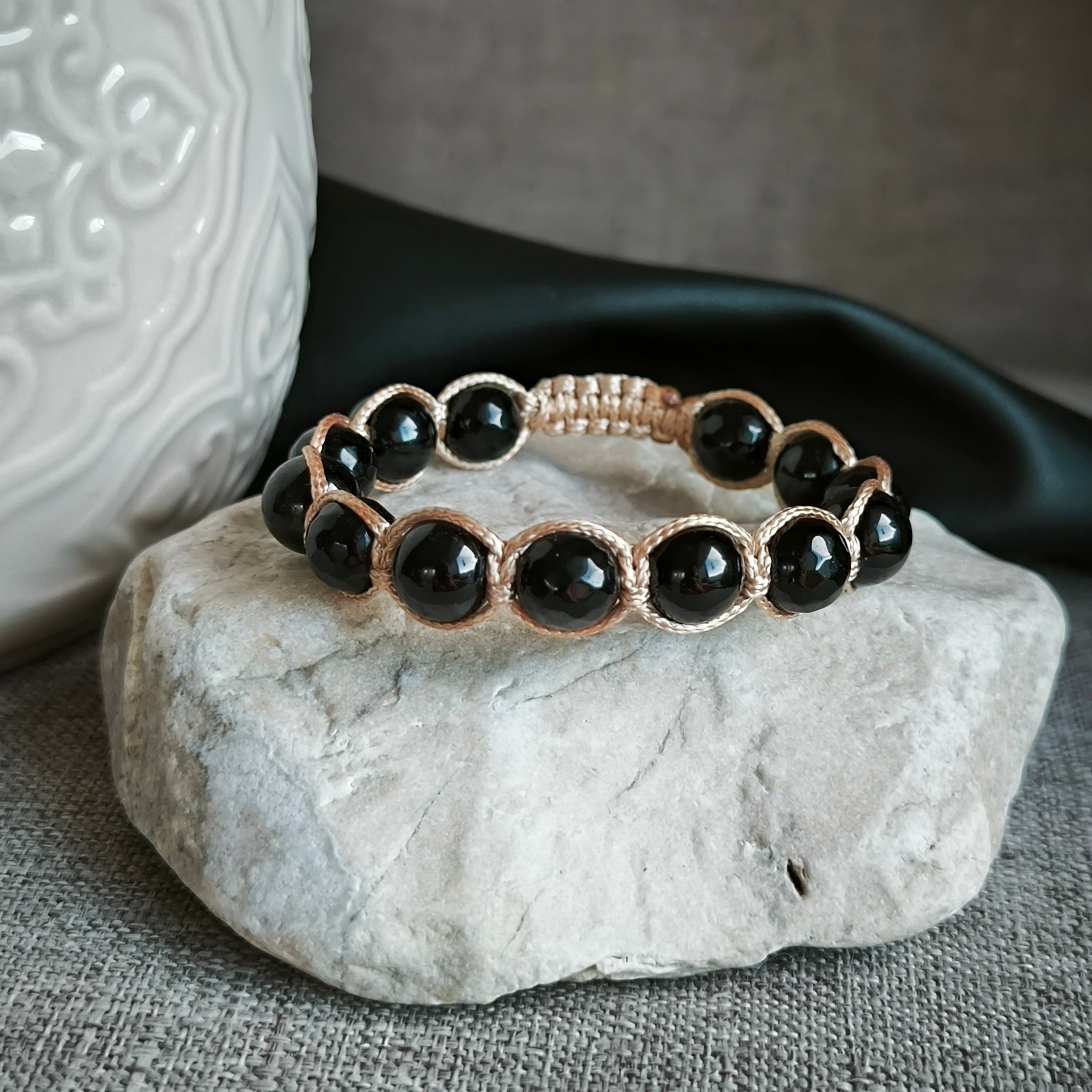 Nyx - Mineral bracelet (Tourmaline, Onyx)