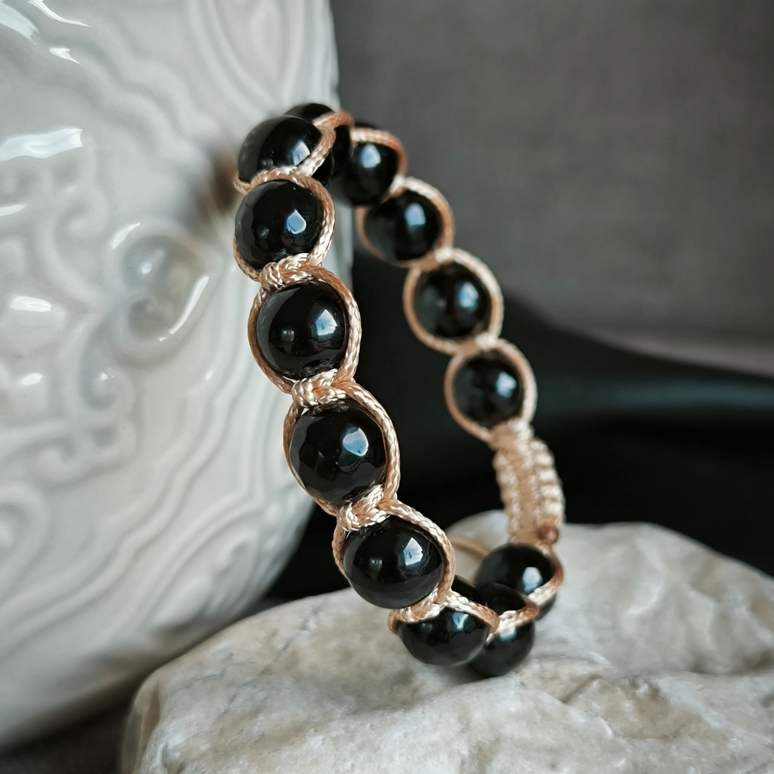 Nyx - Mineral bracelet (Tourmaline, Onyx)