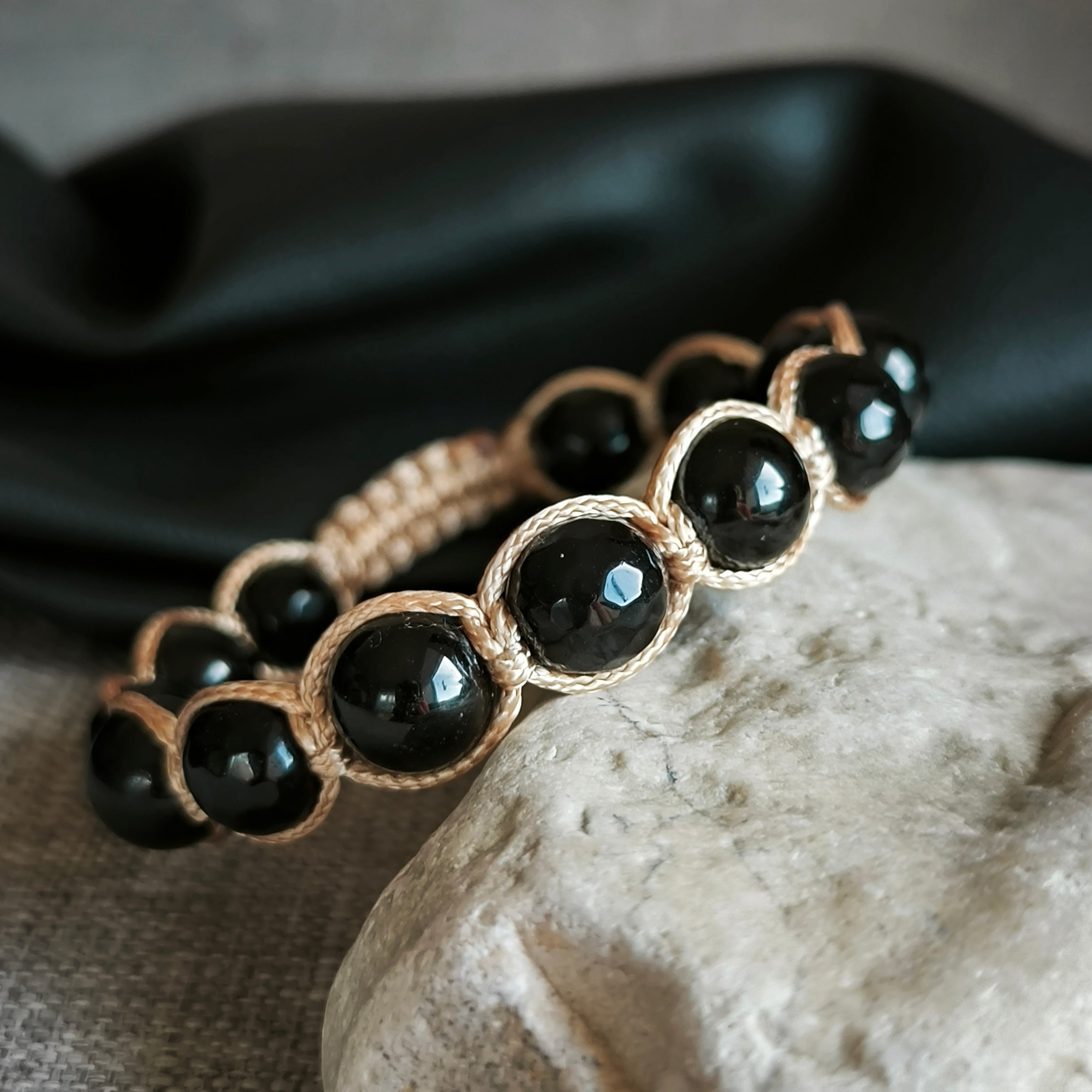 Nyx - Mineral bracelet (Tourmaline, Onyx)