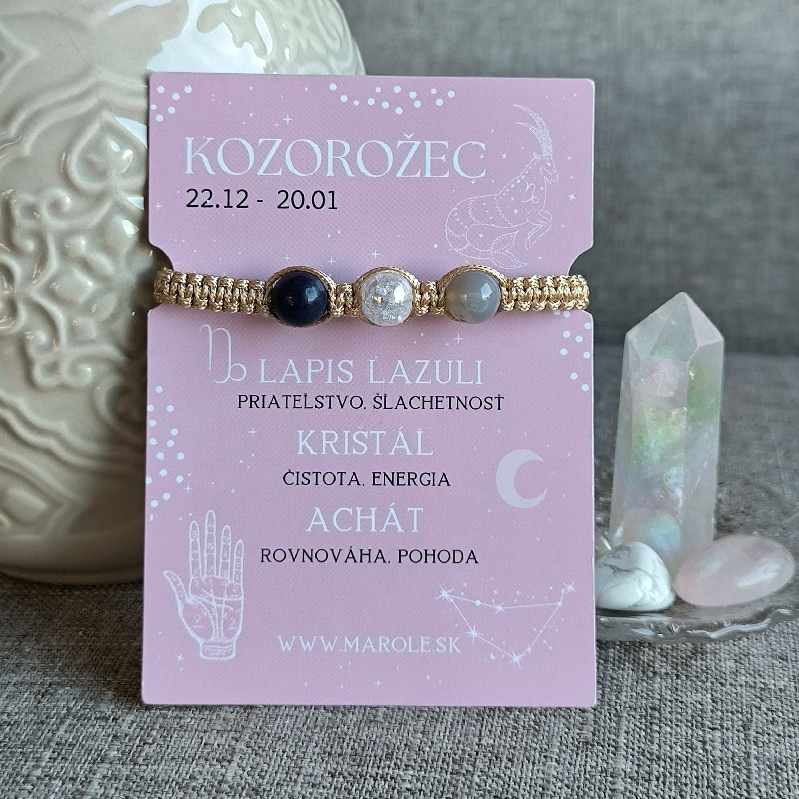 Capricorn (Lapis Lazuli, Cristal, Agat)