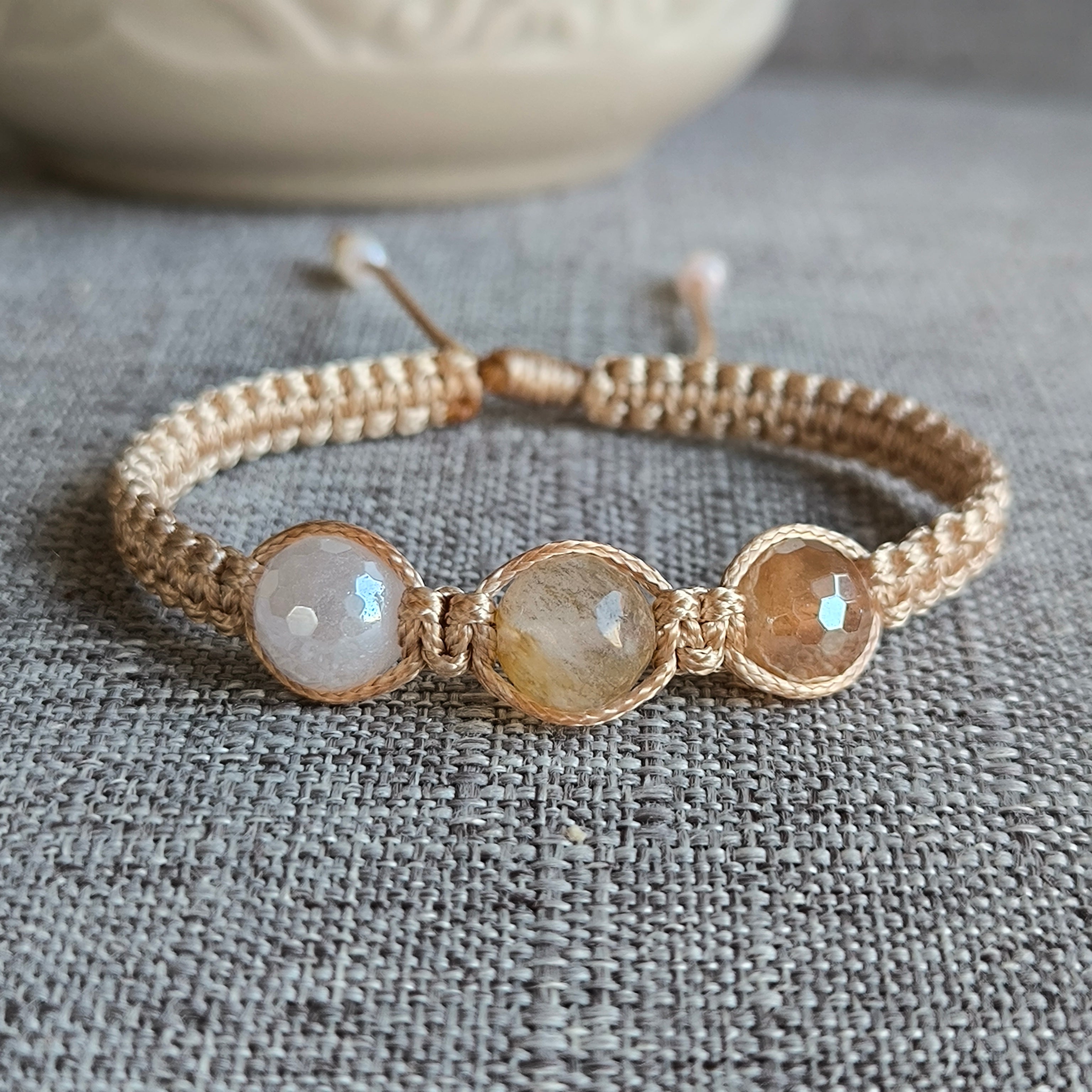 Stier (Citrin, Achat, Rosenquarz)