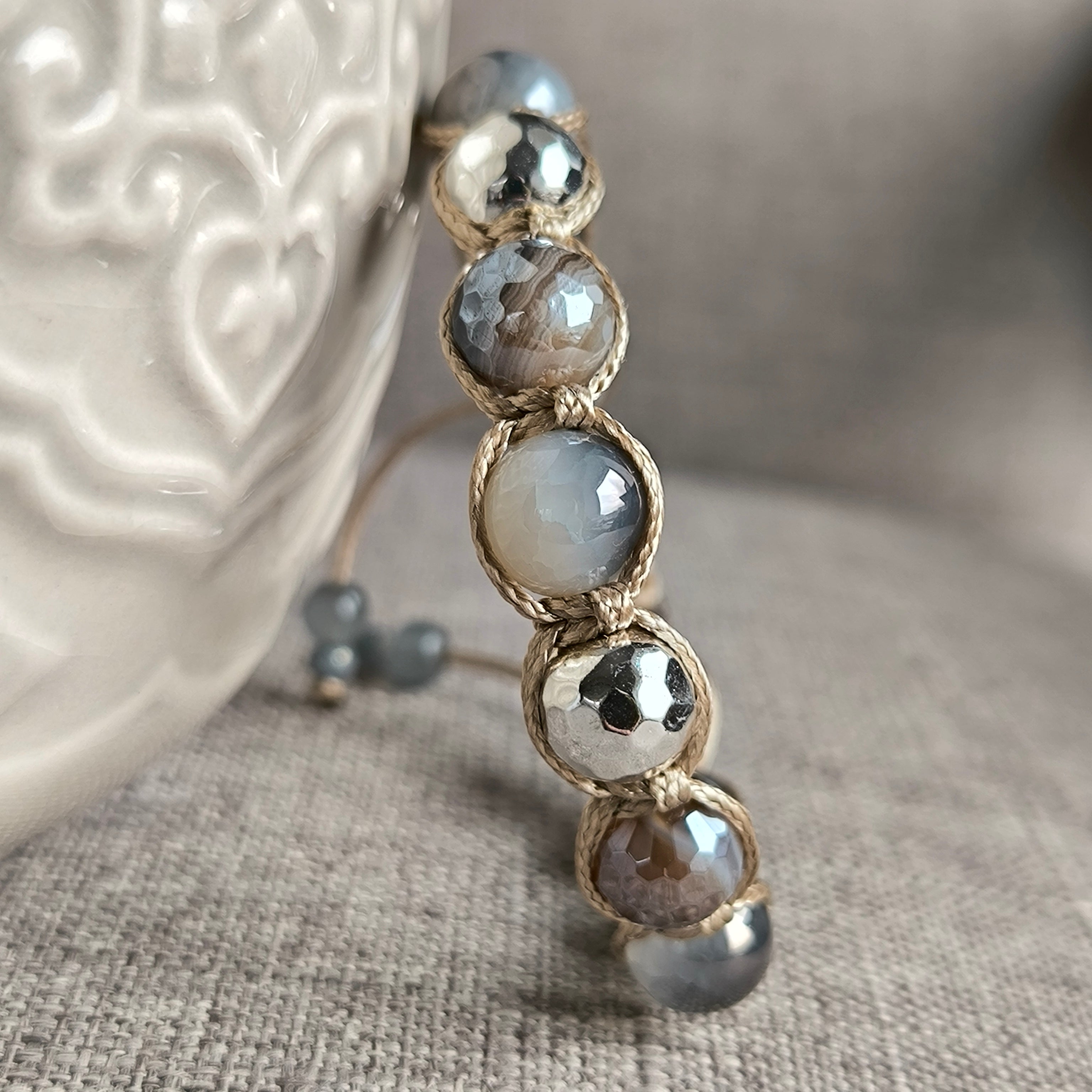 Zirelle - Mineral bracelet (Agate, Hematite)