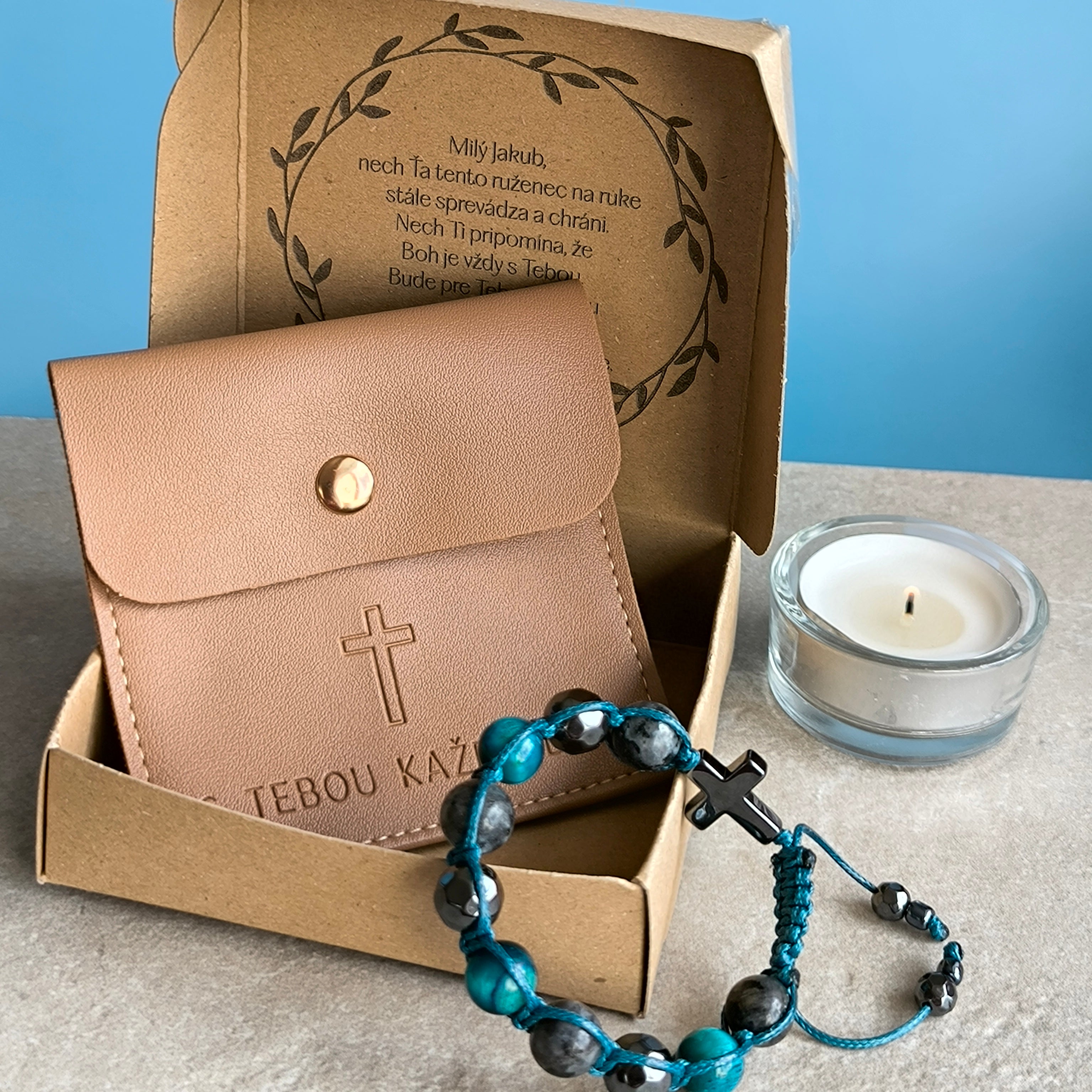 Rosary for a boy (Tiger's Eye, Labradorite, Hematite)