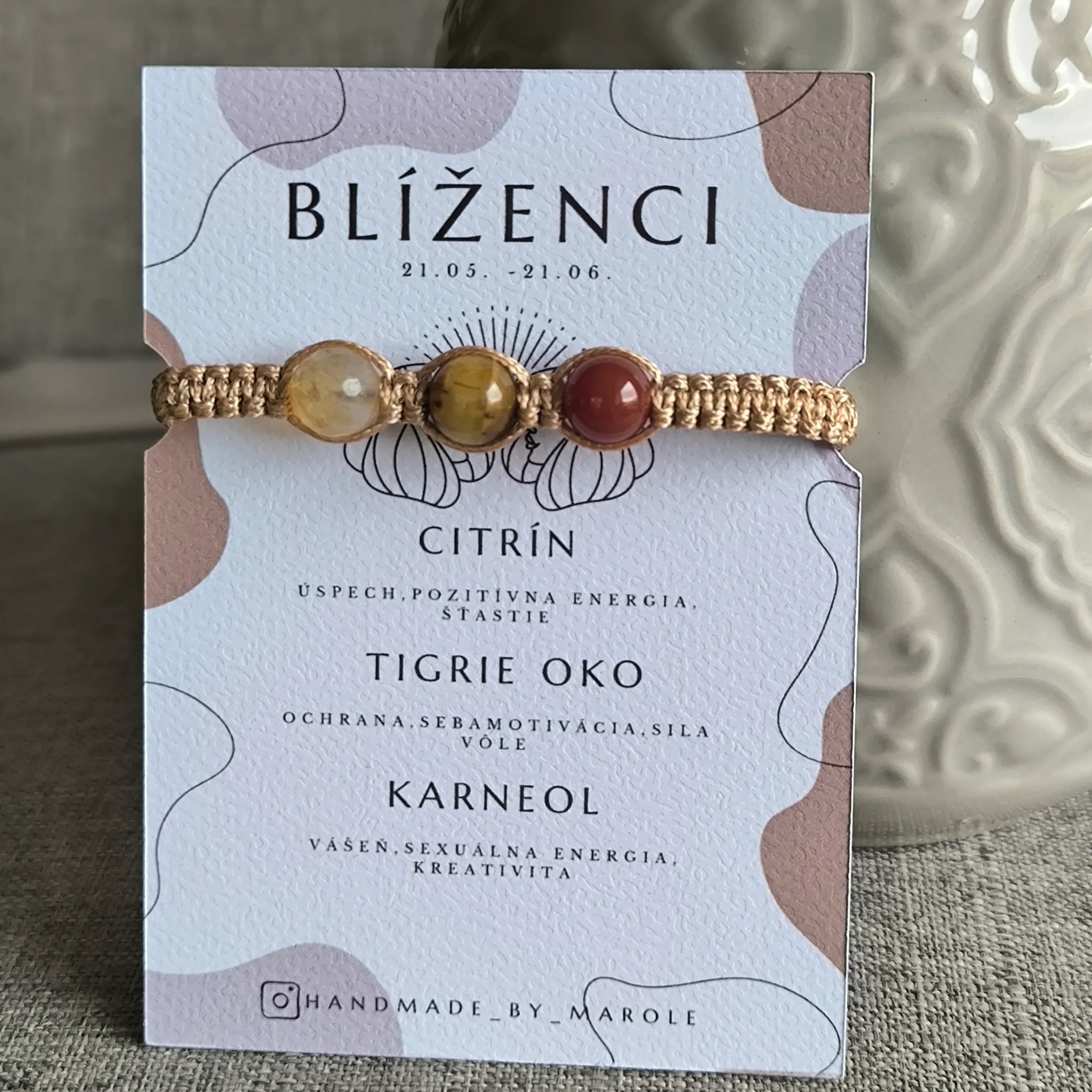 Zwillinge (Ctrin, Tigerauge, Karneol) - Marole