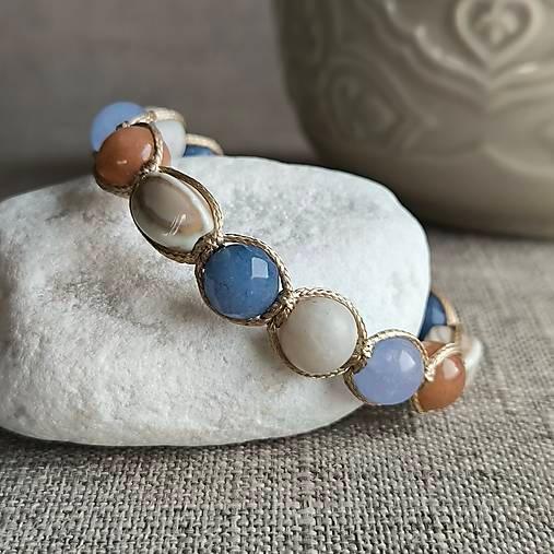 Blue Tide – Mineralienarmband (Aquamarin, Achat, Jadeit) – Marole