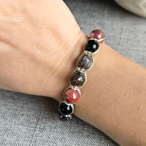 Bordeaux Elegance – Mineralienarmband (Jaspis, Jadeit, Achat) – Marole