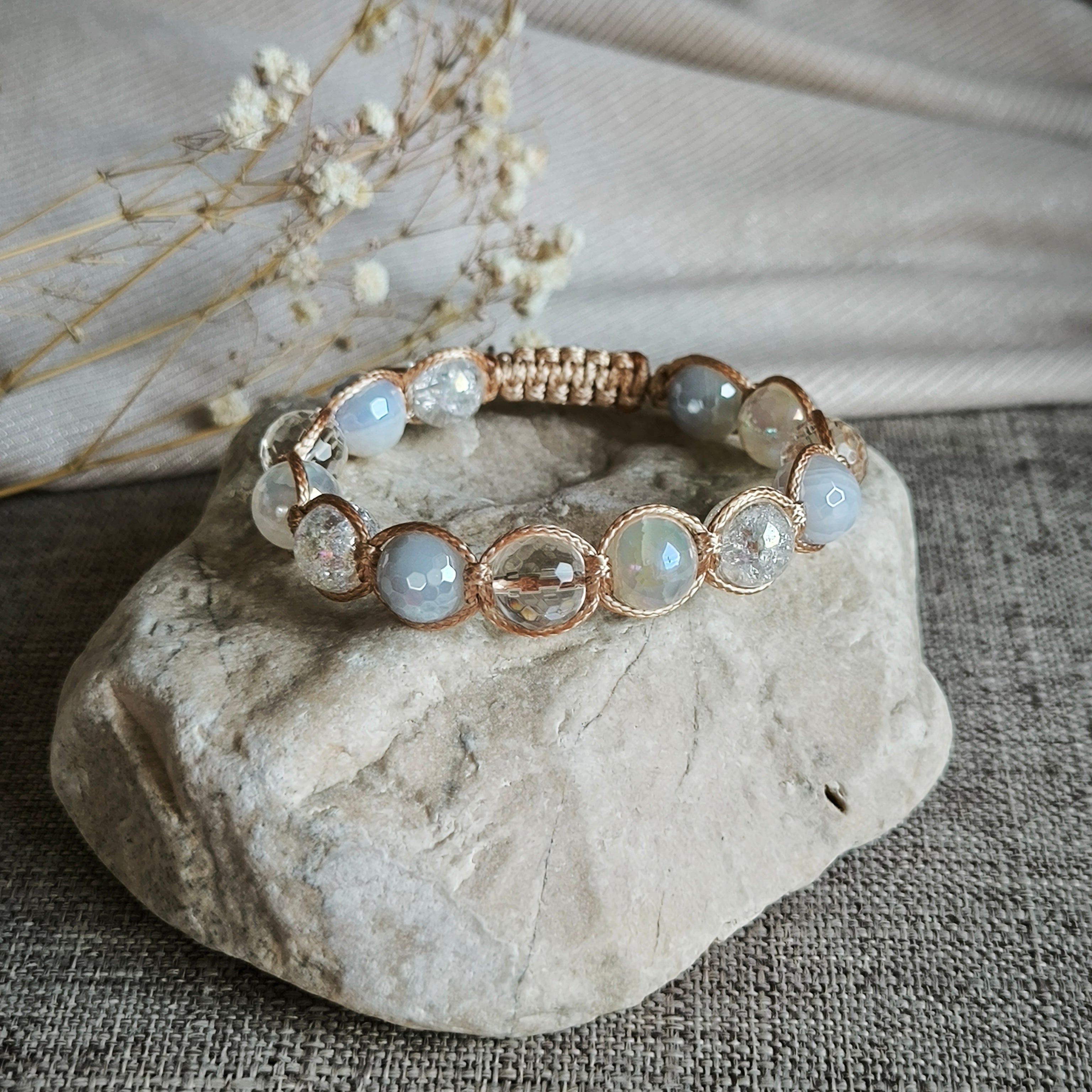 Elza - Mineral bracelet (Agate, Crystal) - Marole