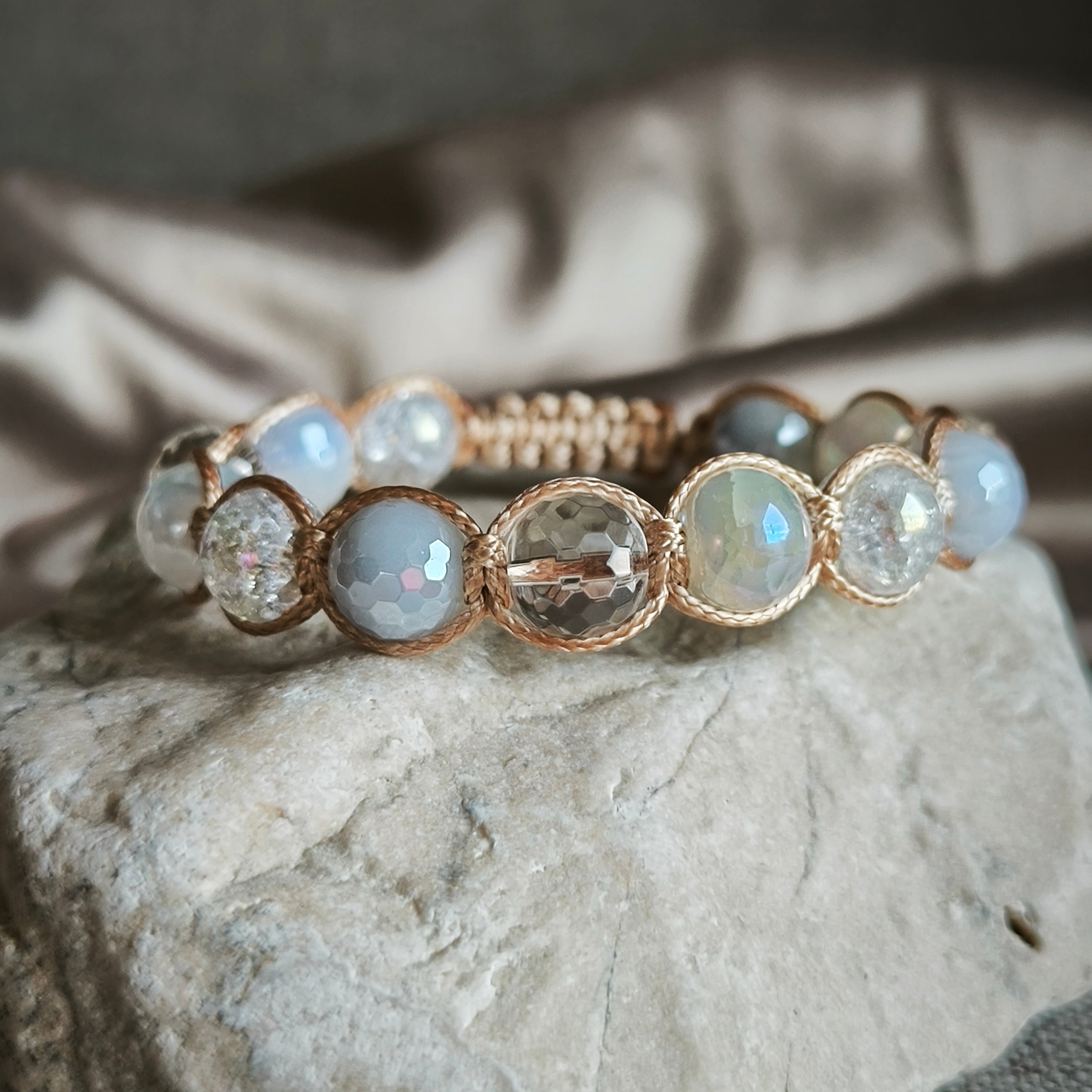 Elza - Mineral bracelet (Agate, Crystal) - Marole