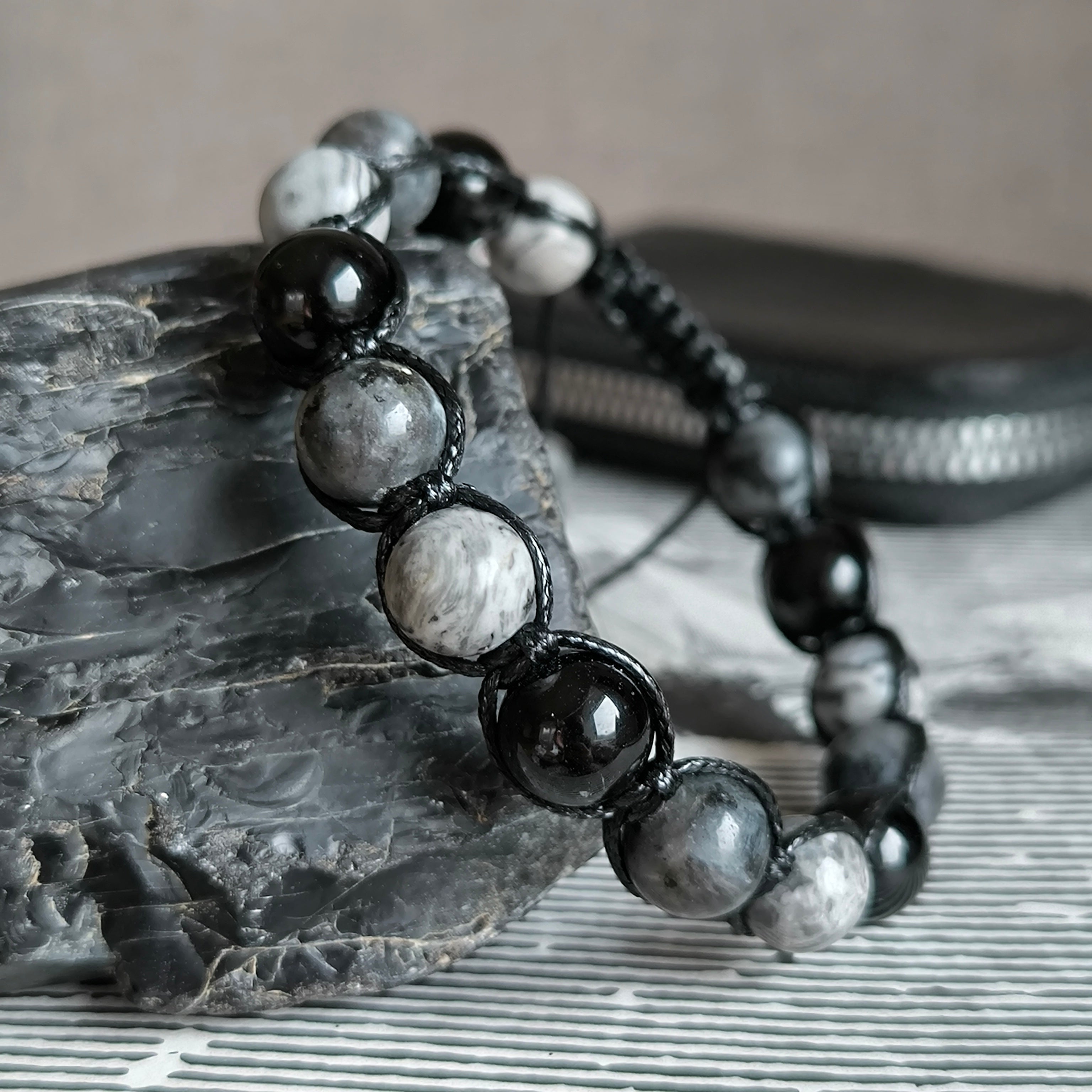 Hector - Náramok z minerálov (Turmalín, Jaspis, Labradorit) - Marole