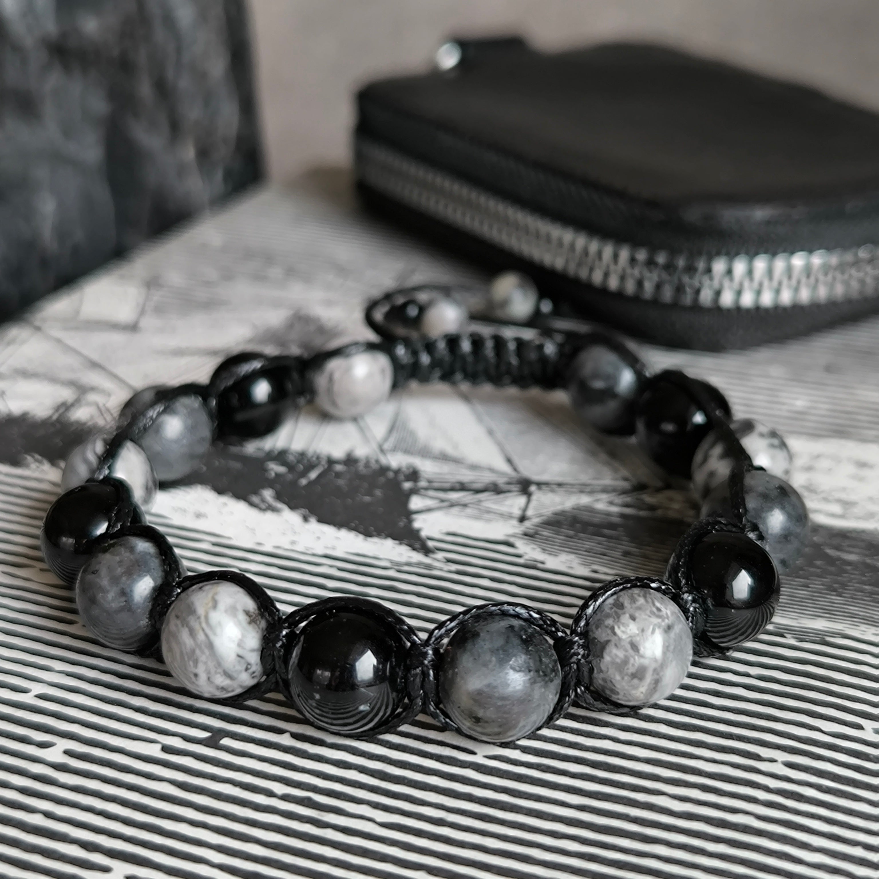 Hector - Náramok z minerálov (Turmalín, Jaspis, Labradorit) - Marole