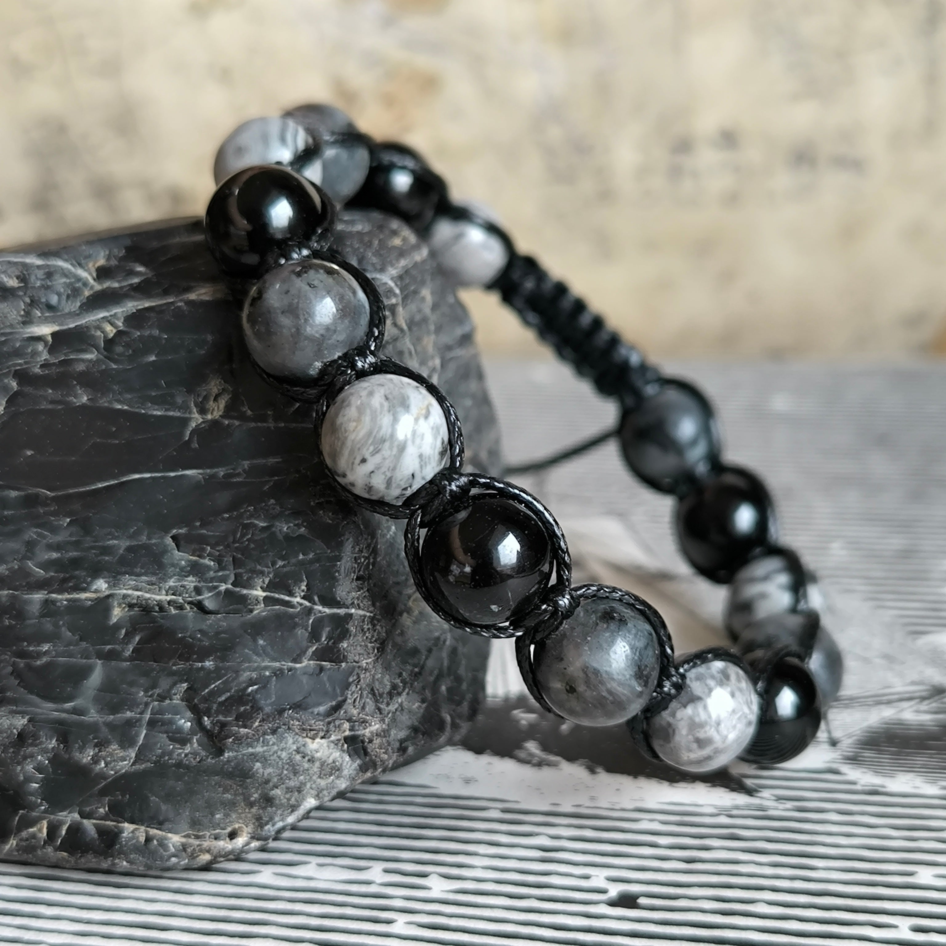 Hector - Náramok z minerálov (Turmalín, Jaspis, Labradorit) - Marole