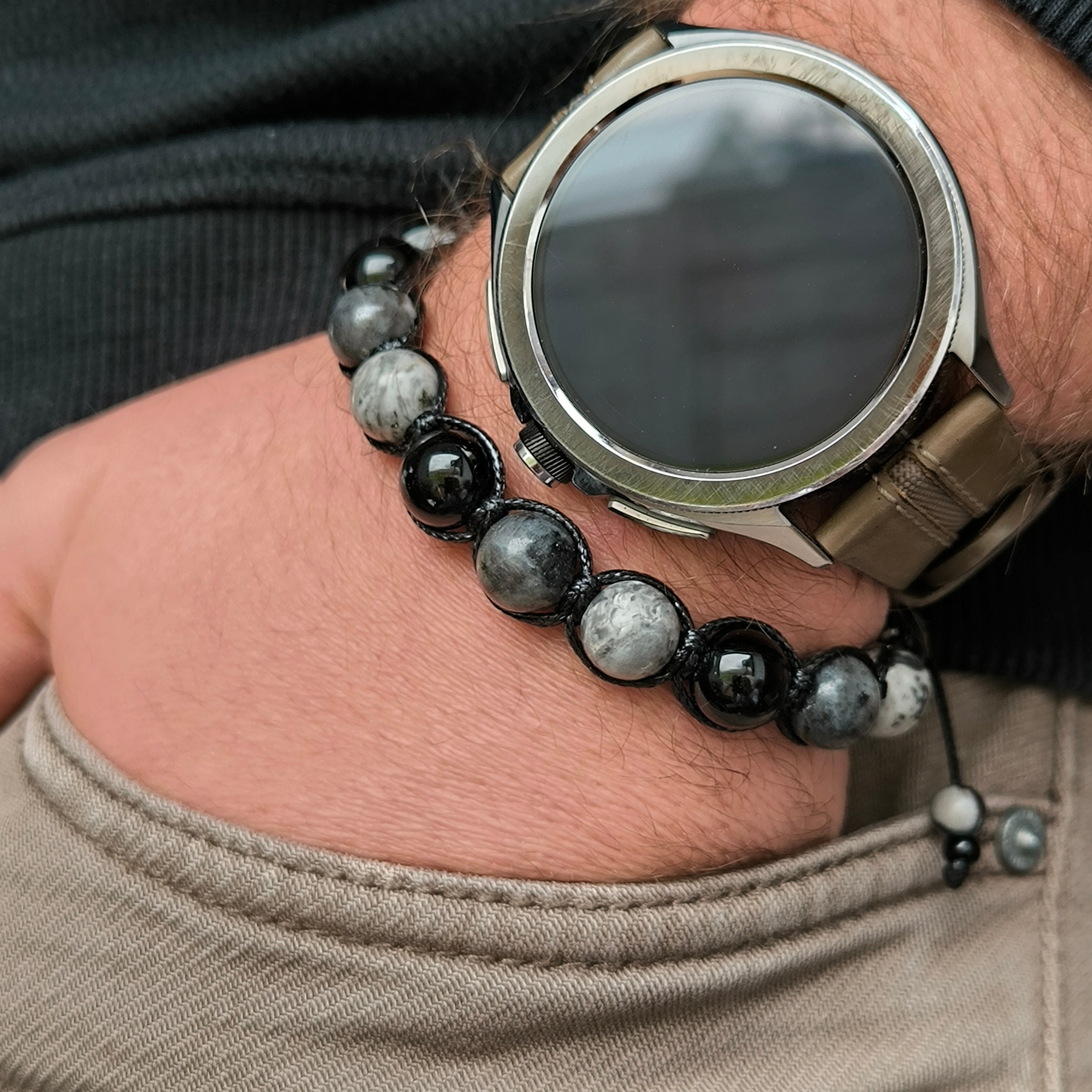 Hector - Náramok z minerálov (Turmalín, Jaspis, Labradorit) - Marole