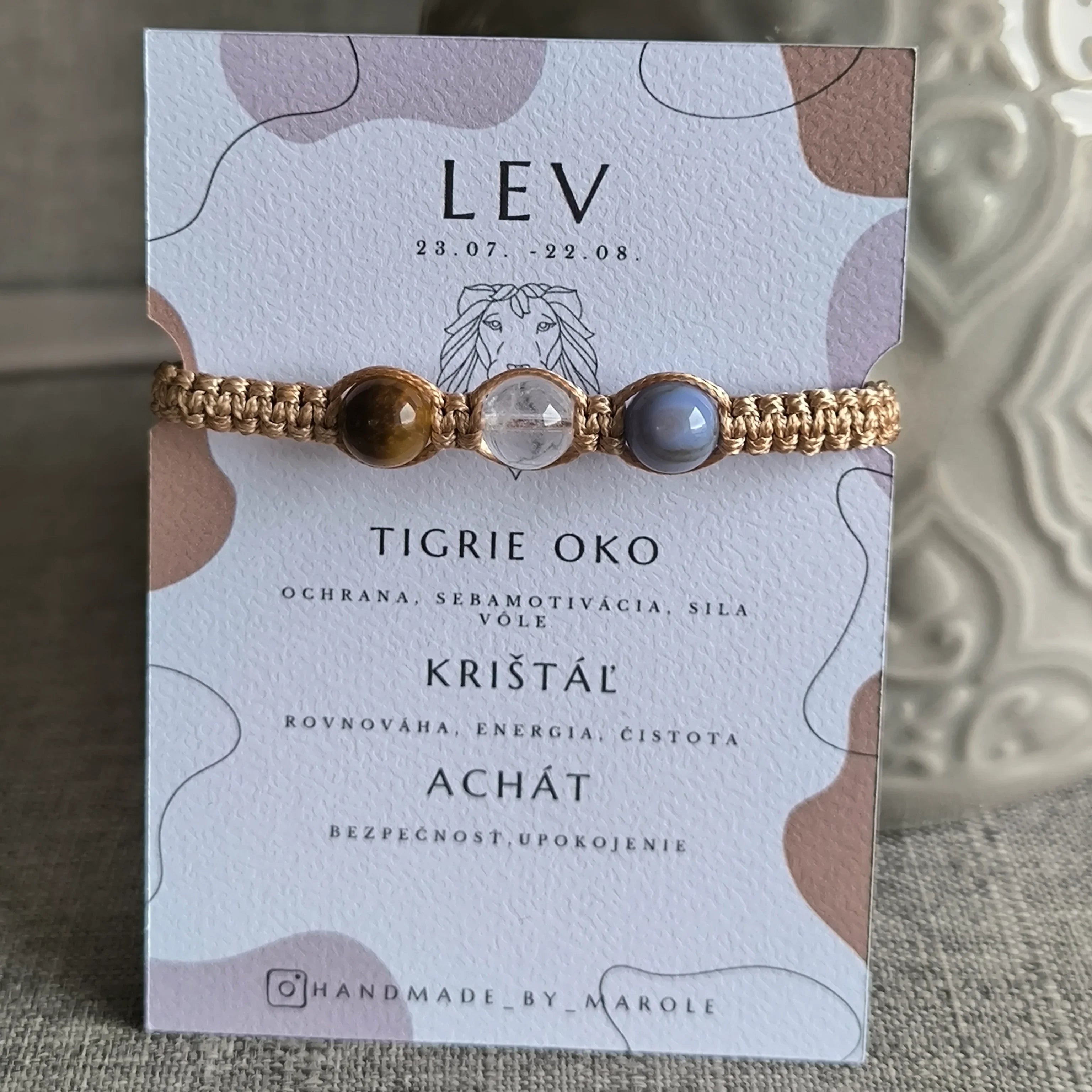 Leo (Tigerauge, Kristall, Achat) - Marole