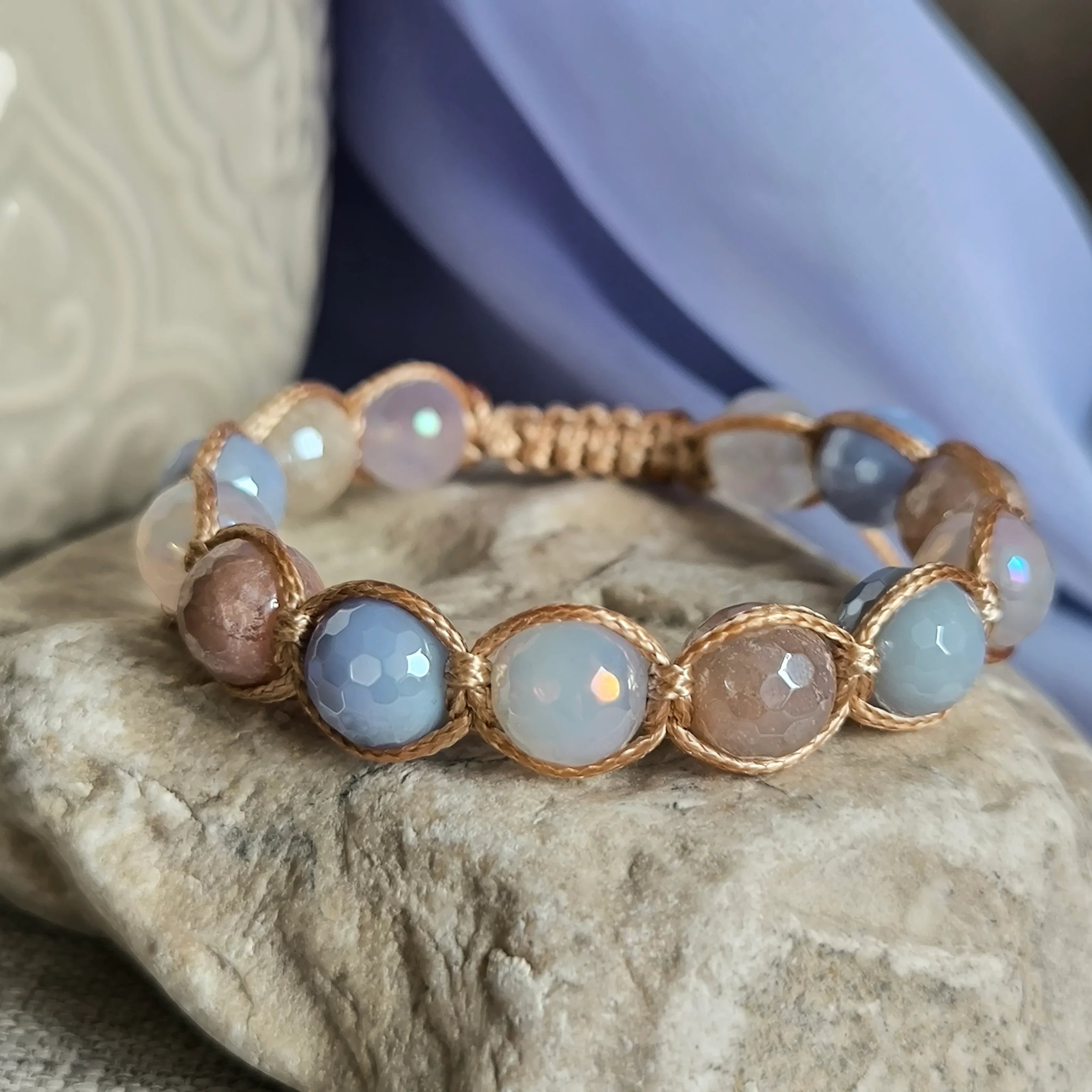 Merci – Mineralienarmband (Achat, Aventurin) – Marole