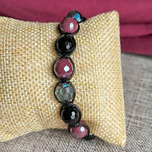 Midnight Wine - Bransoletka mineralna (onyks, agat) - Marole