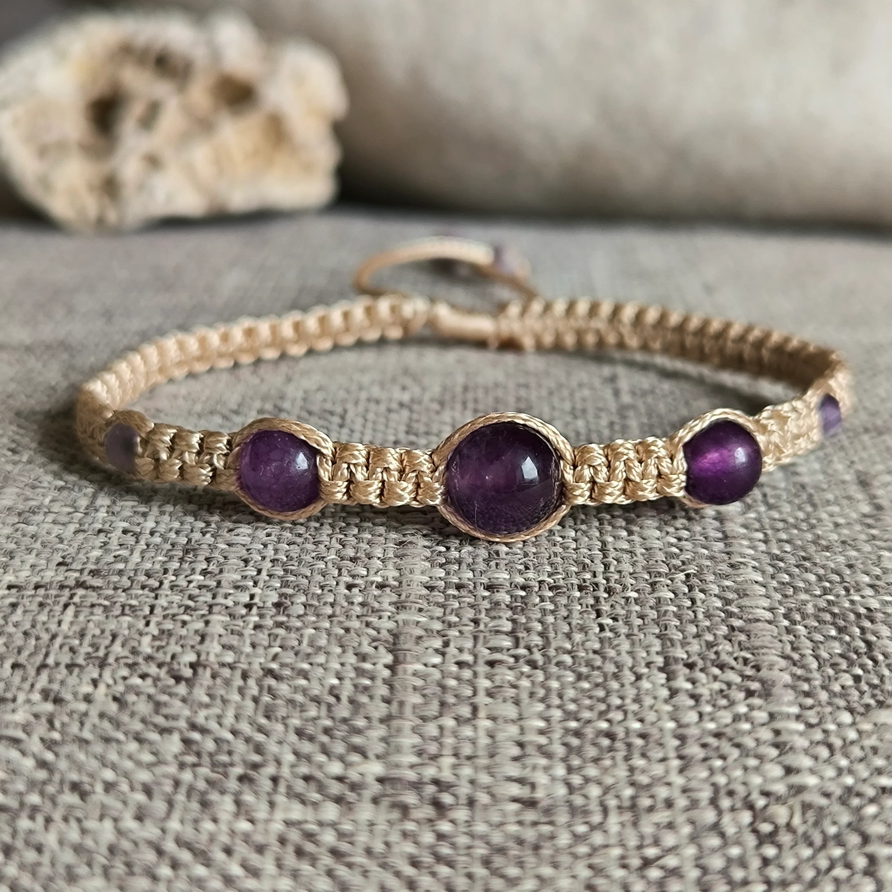 Brățară Minimalist - Be Calm (Ametist) - Marole