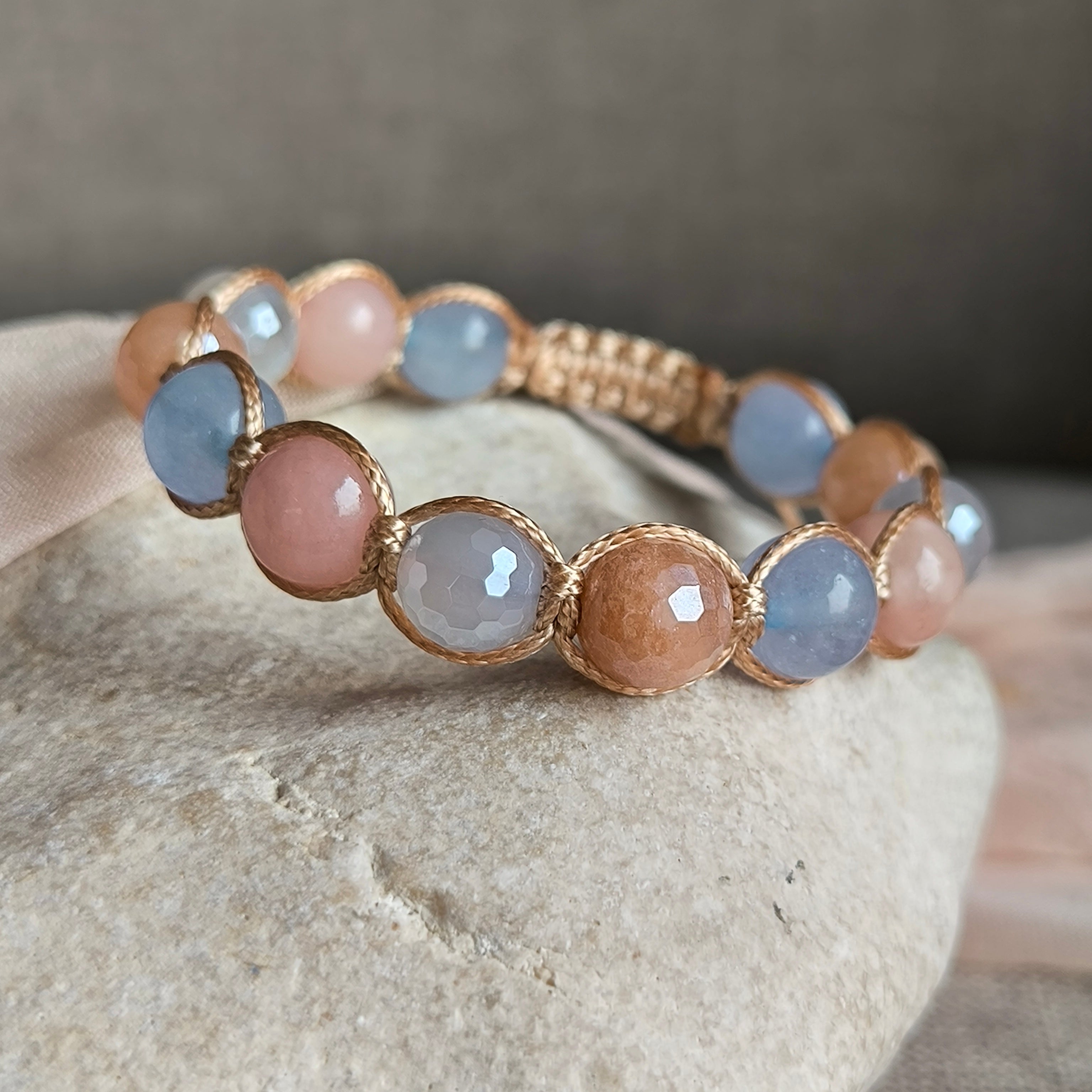 Moana - Náramok z minerálov (Akvamarín, Jadeit, Avanturín) - Marole