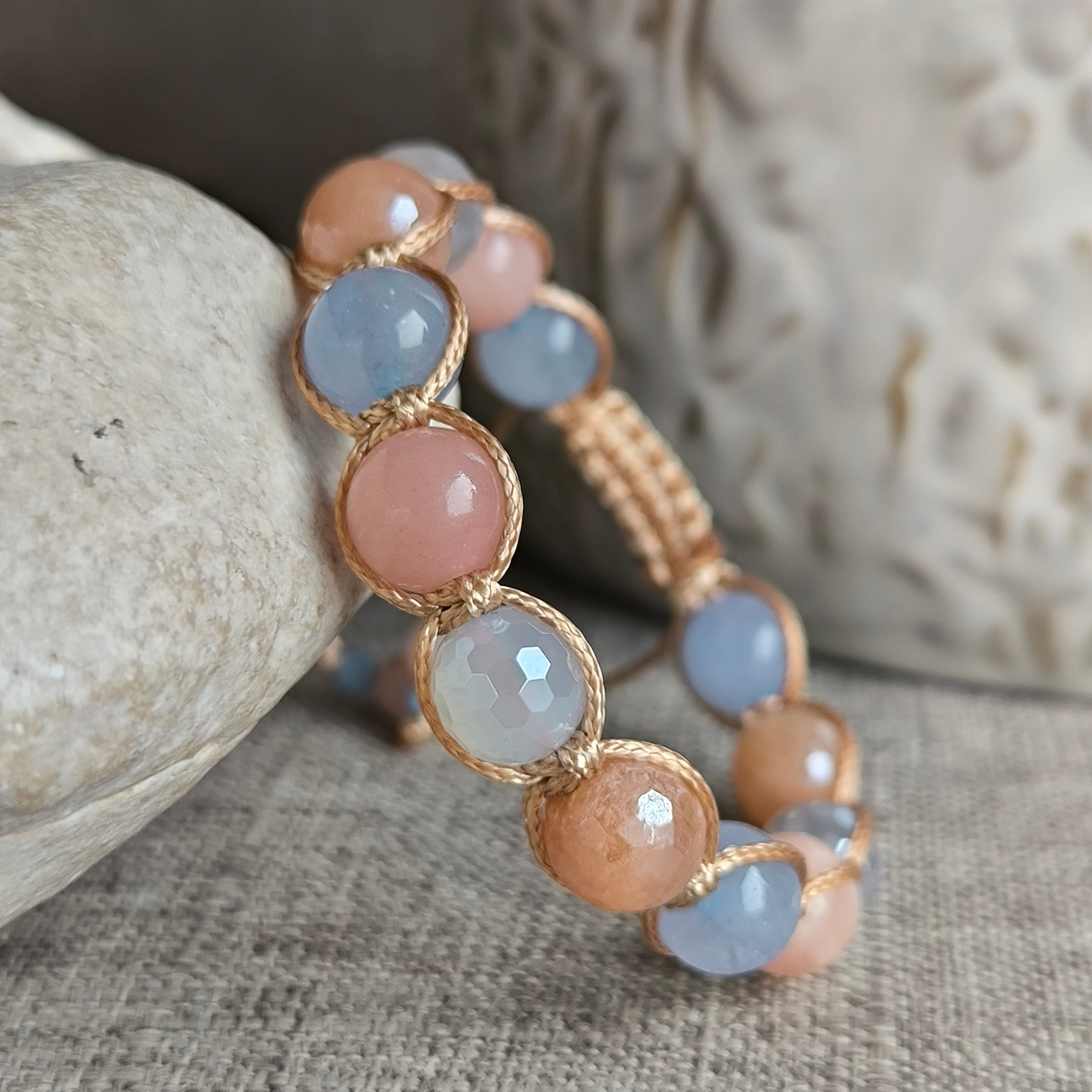 Moana - Náramok z minerálov (Akvamarín, Jadeit, Avanturín) - Marole