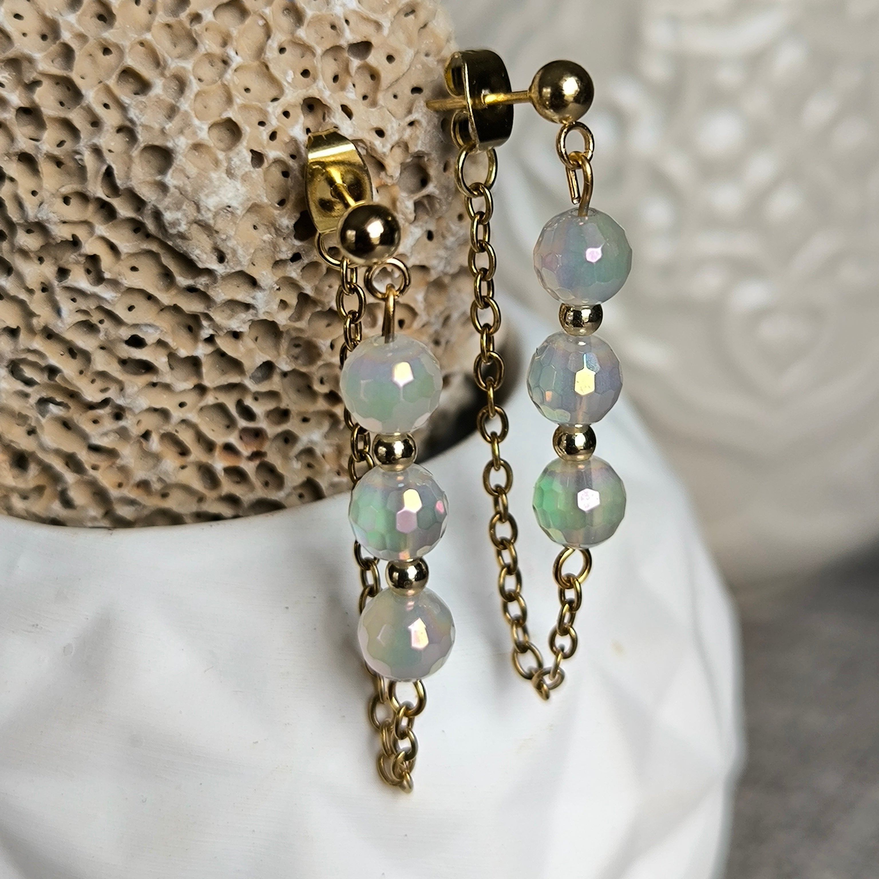 Mineralienohrringe (Achat) - Marole