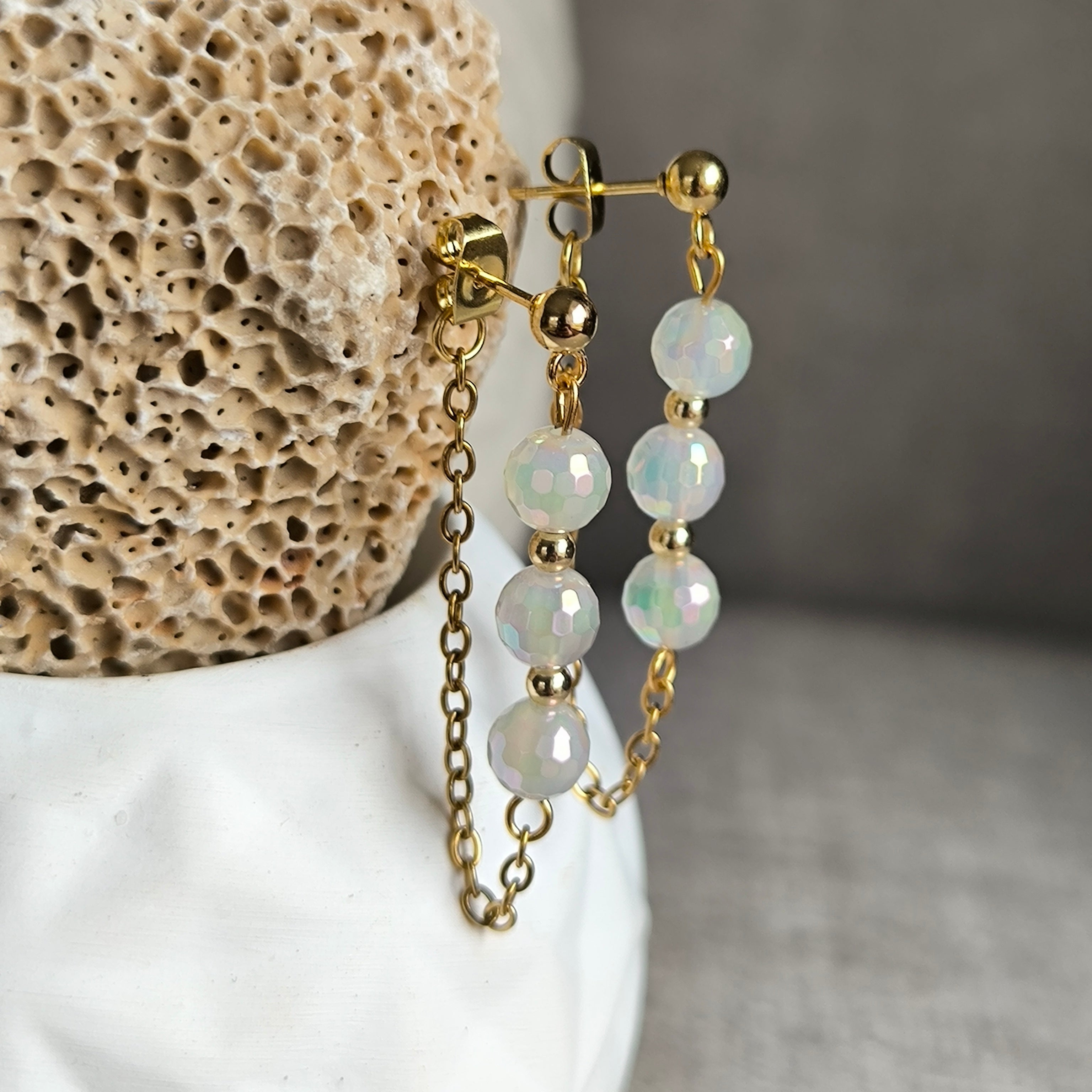 Mineralienohrringe (Achat) - Marole