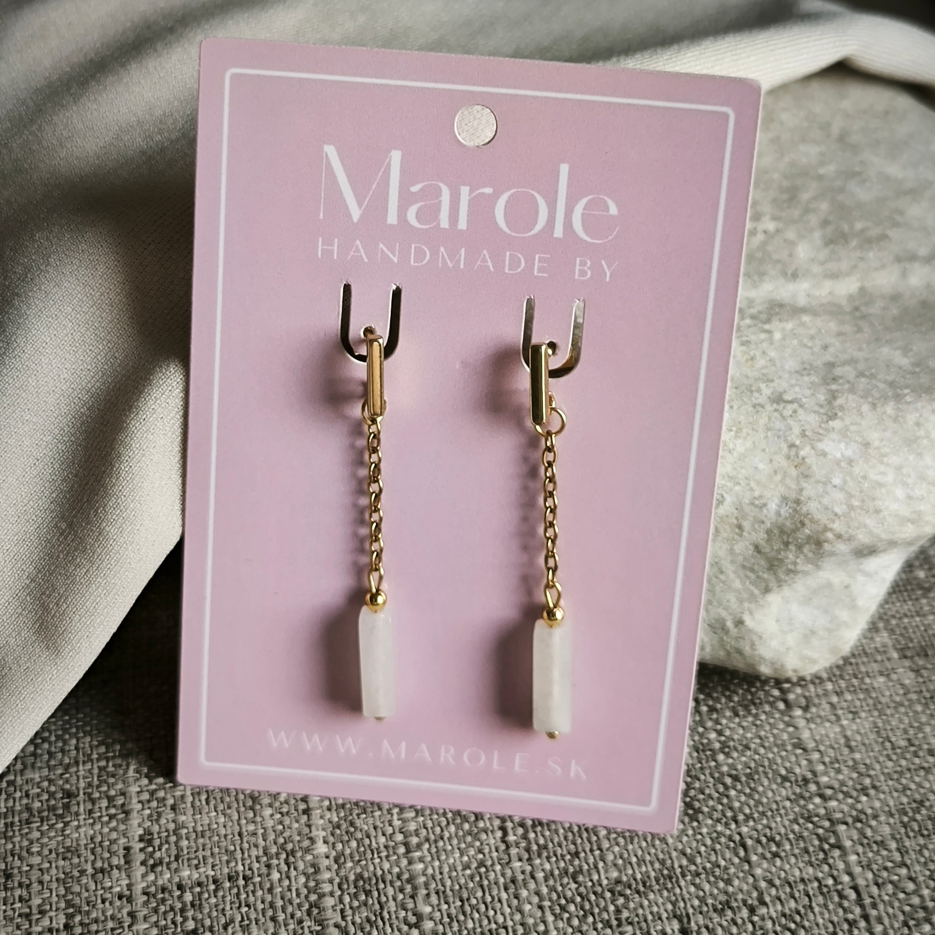 Kolczyki mineralne (Jadeit) - Marole