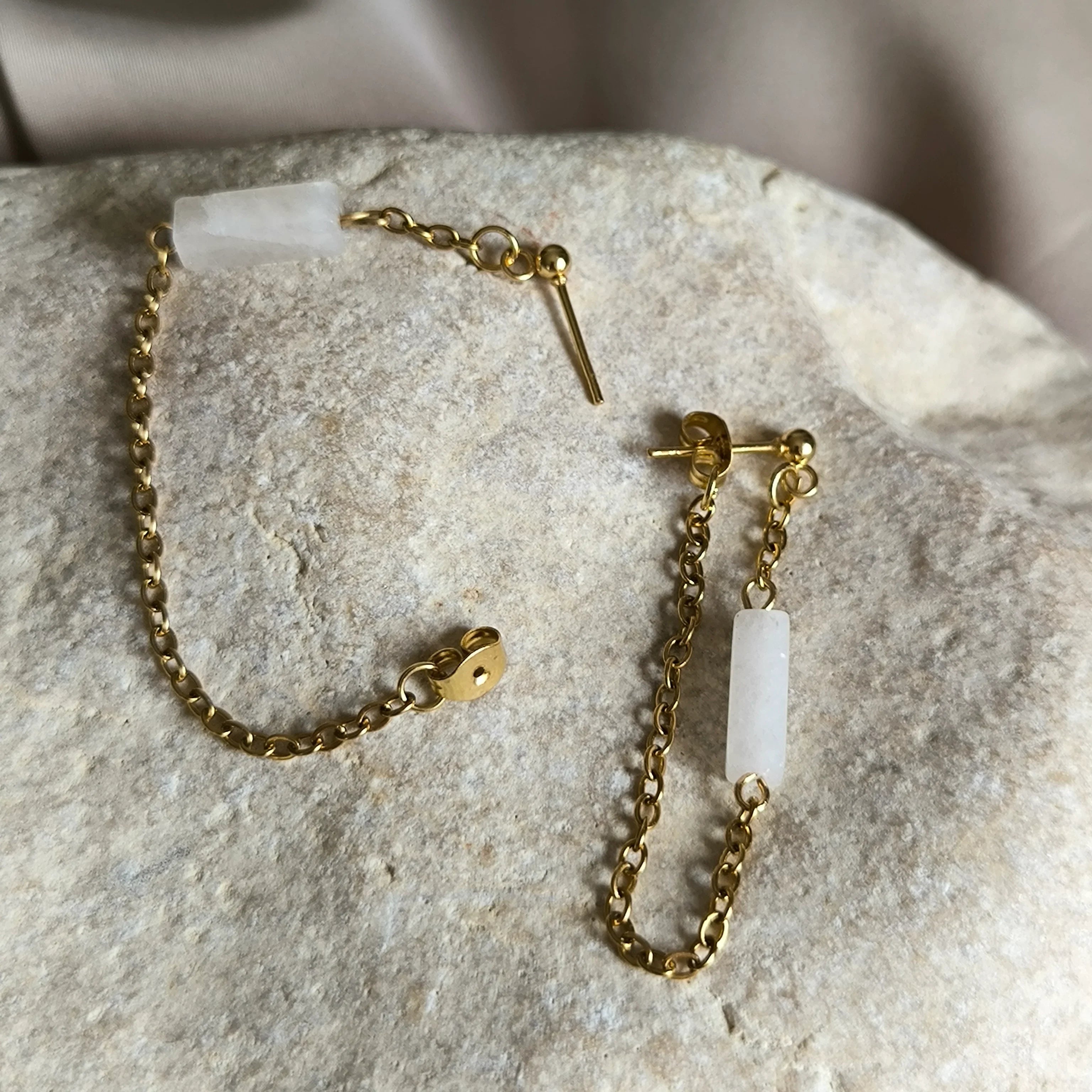 Kolczyki mineralne (Jadeit) - Marole