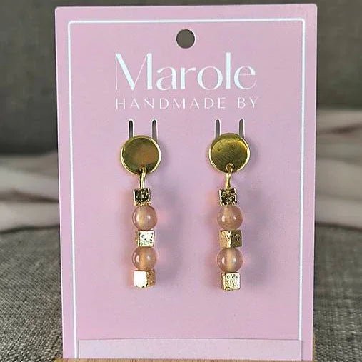 Mineralohrringe (Jadeit, Lavastein) – Marole