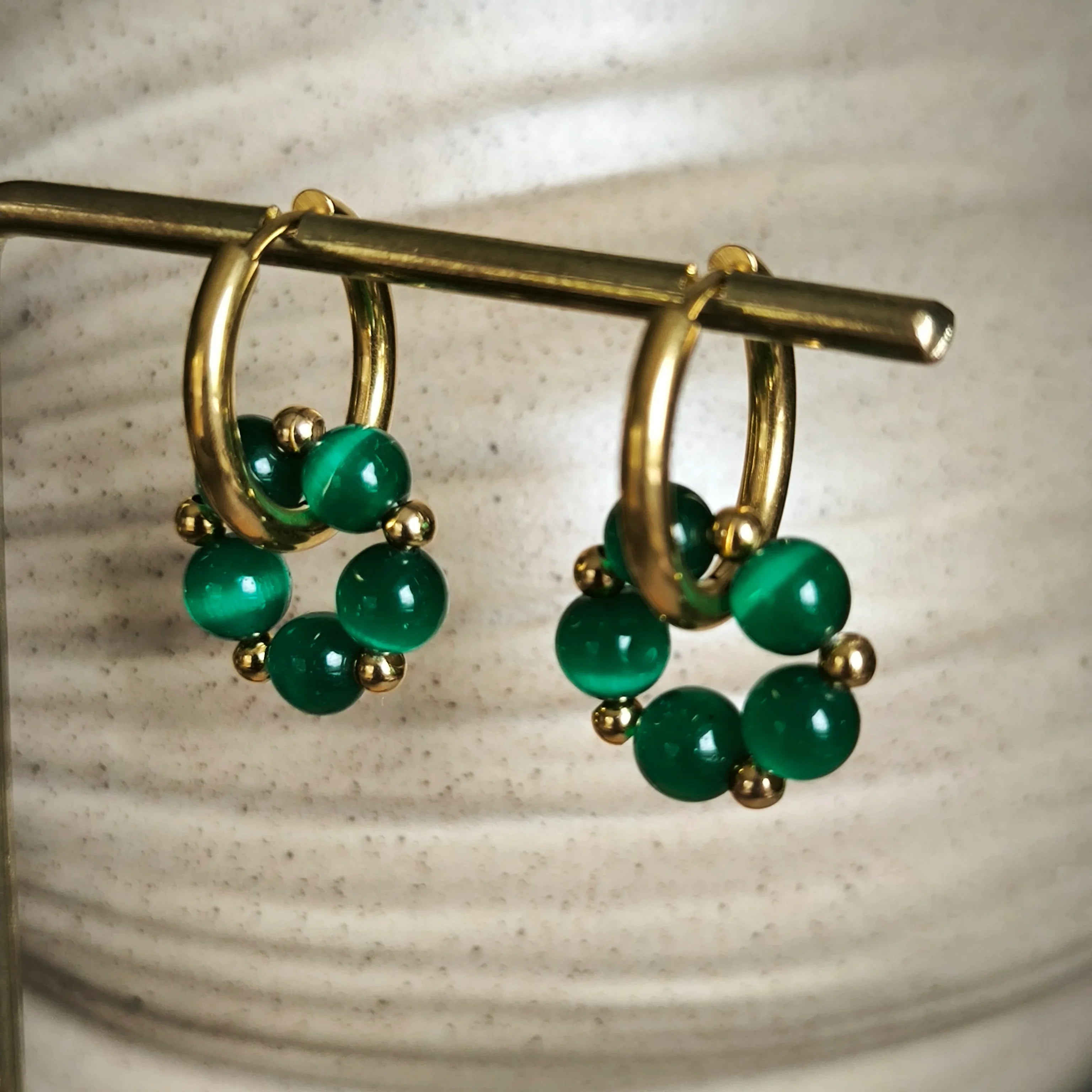 Mineral earrings (Cat's eye) - Marole