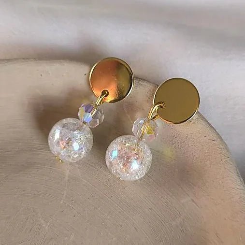 Mineral earrings (Cracked crystal) - Marole