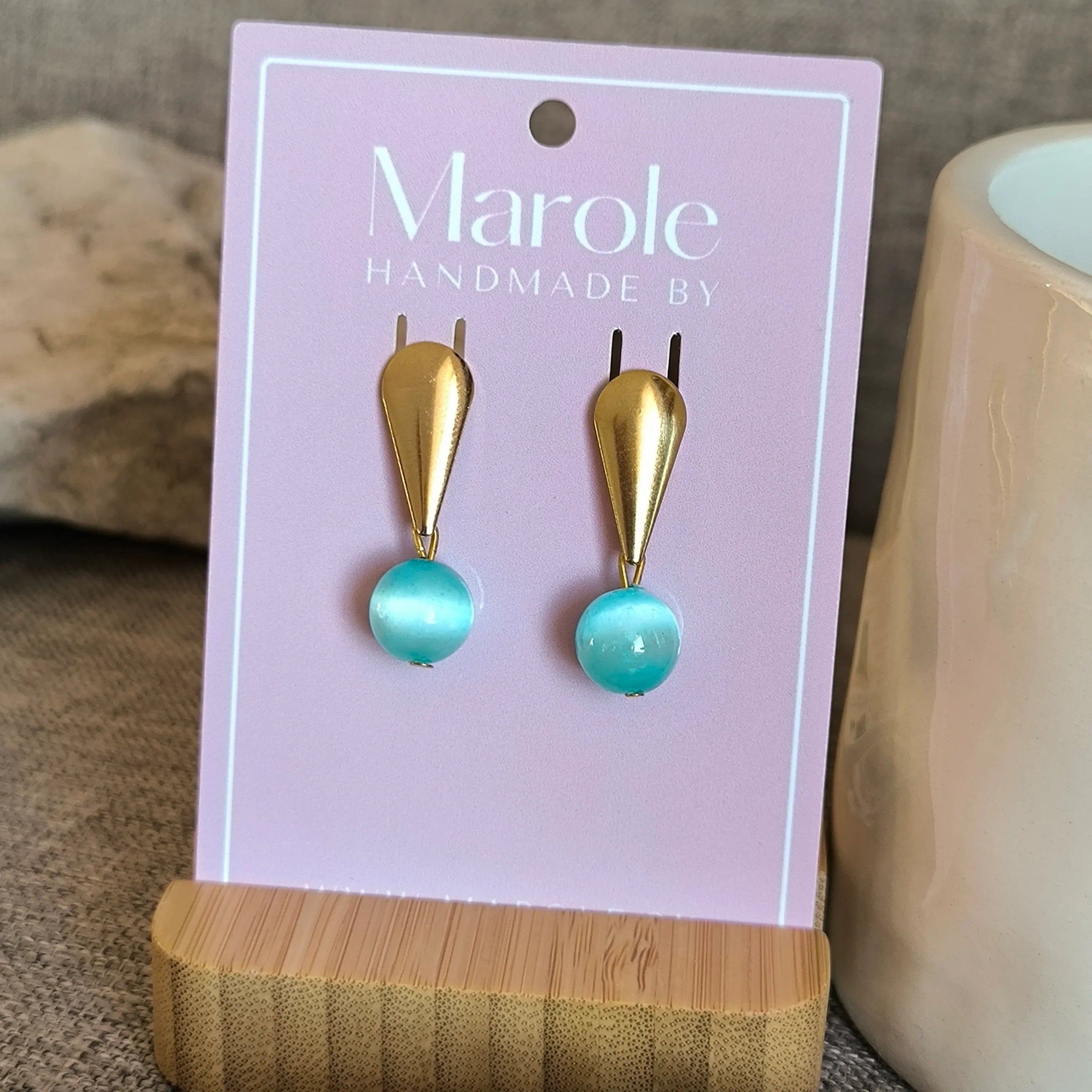 Mineral earrings (Selenite) - Marole
