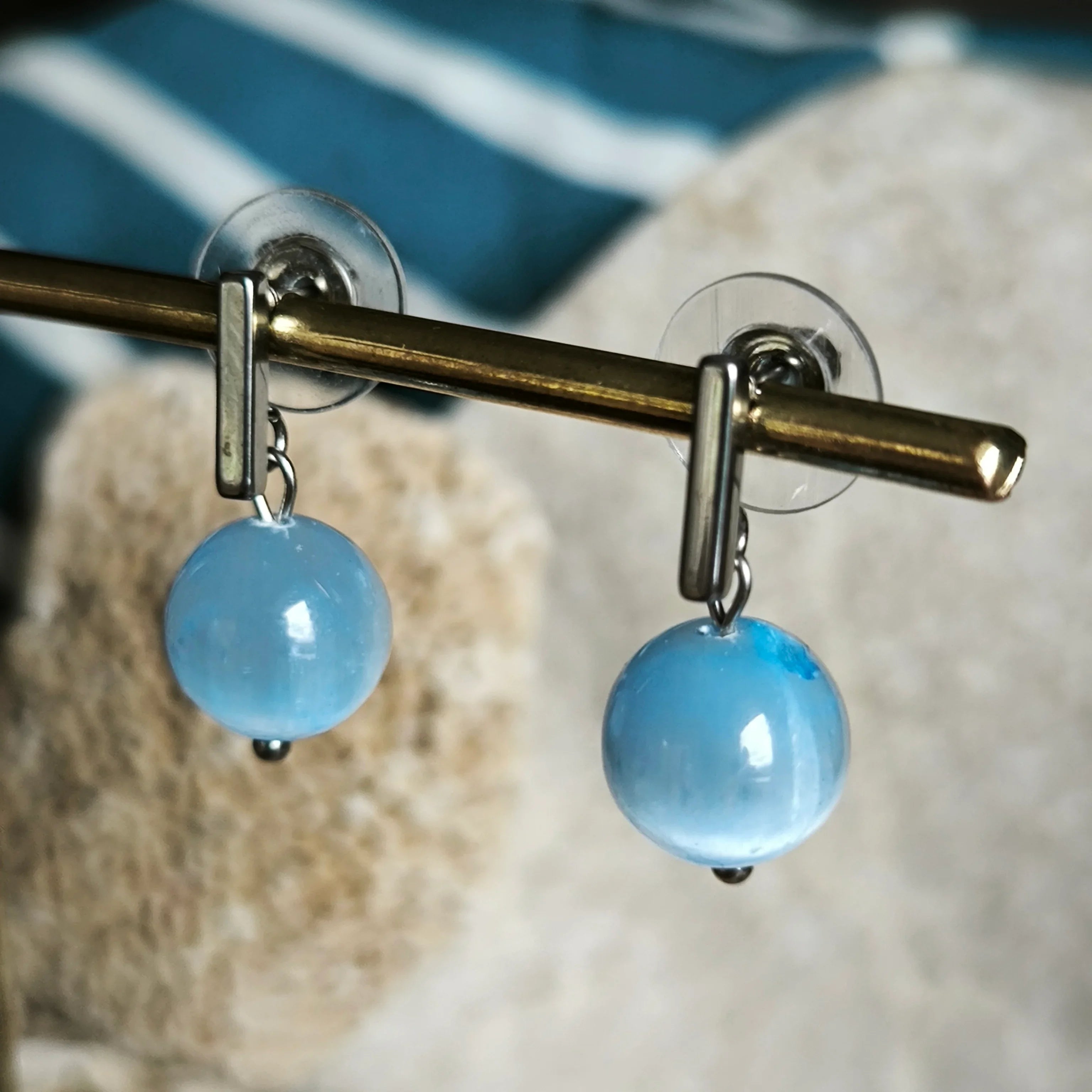 Mineral earrings (Selenite) - Marole