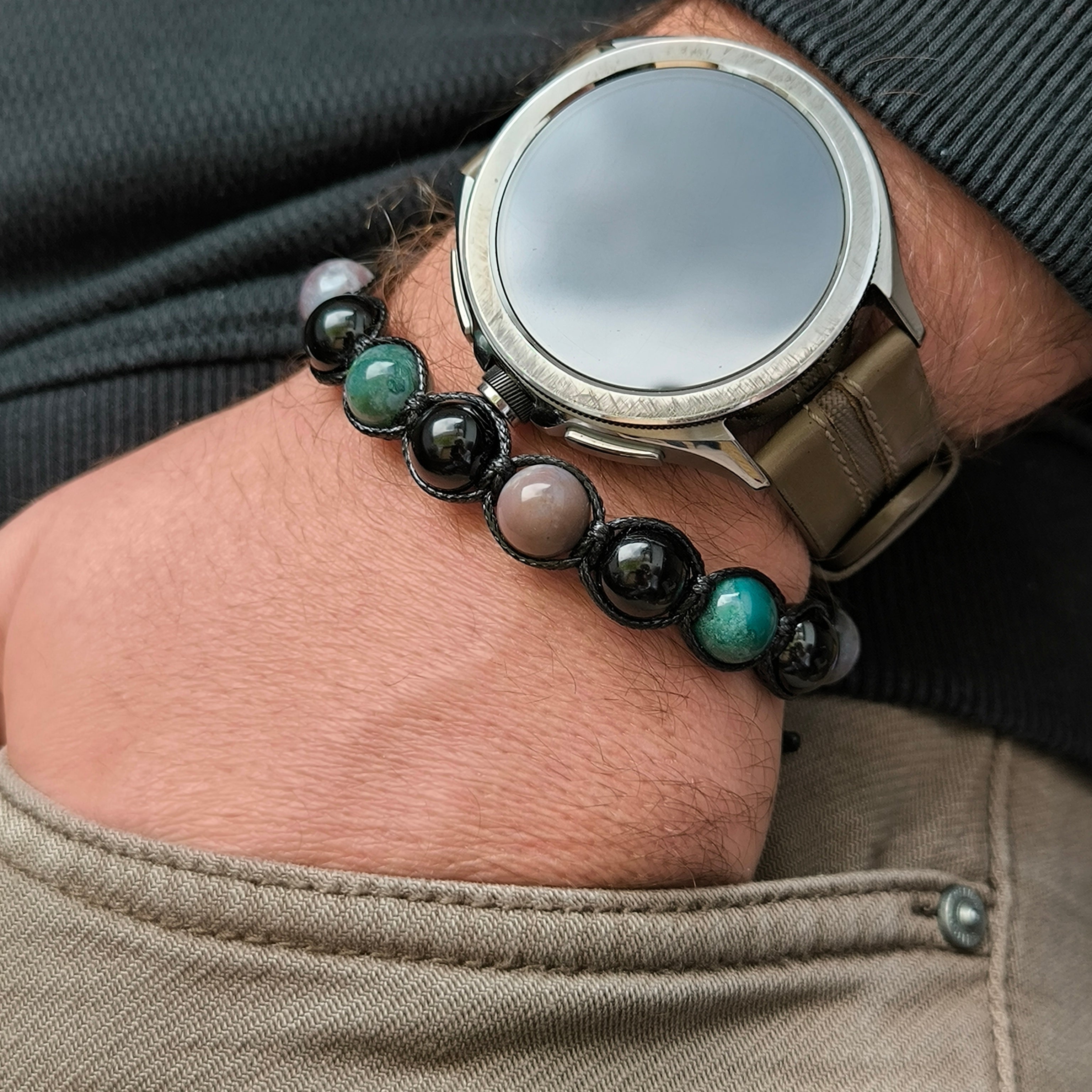 Ripley - Náramok z minerálov (Turmalín, Achát) - Marole