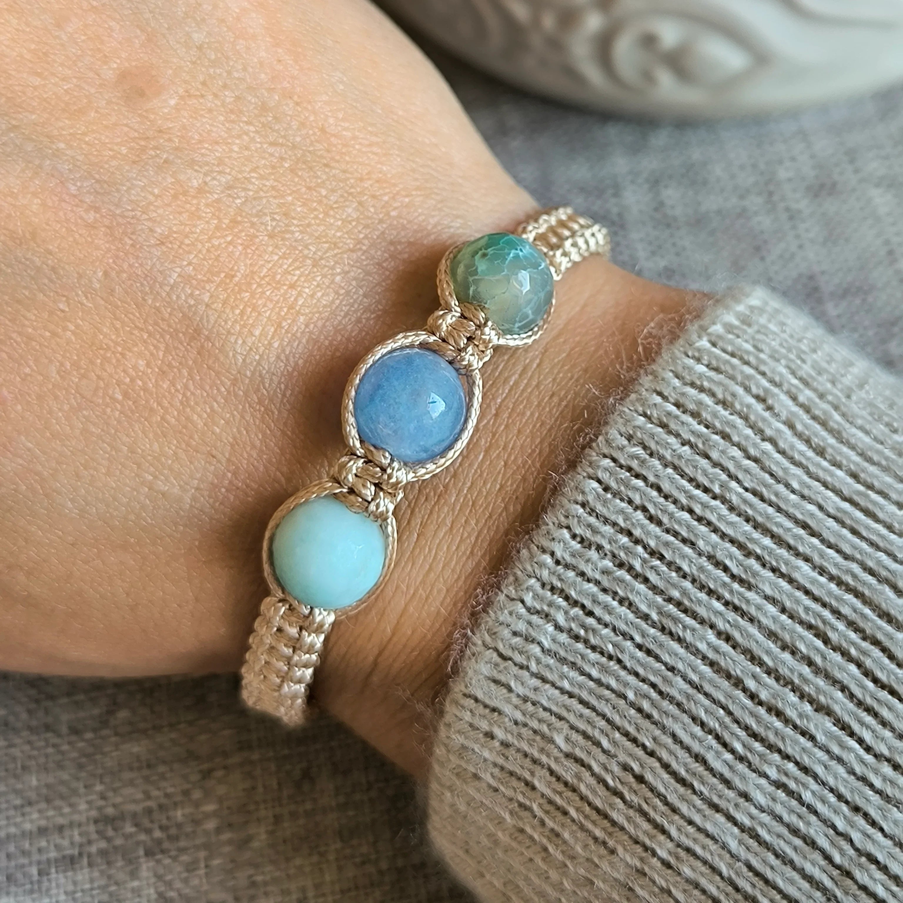 Wassermann (Amazonit, Aquamarin, Achat) - Marole