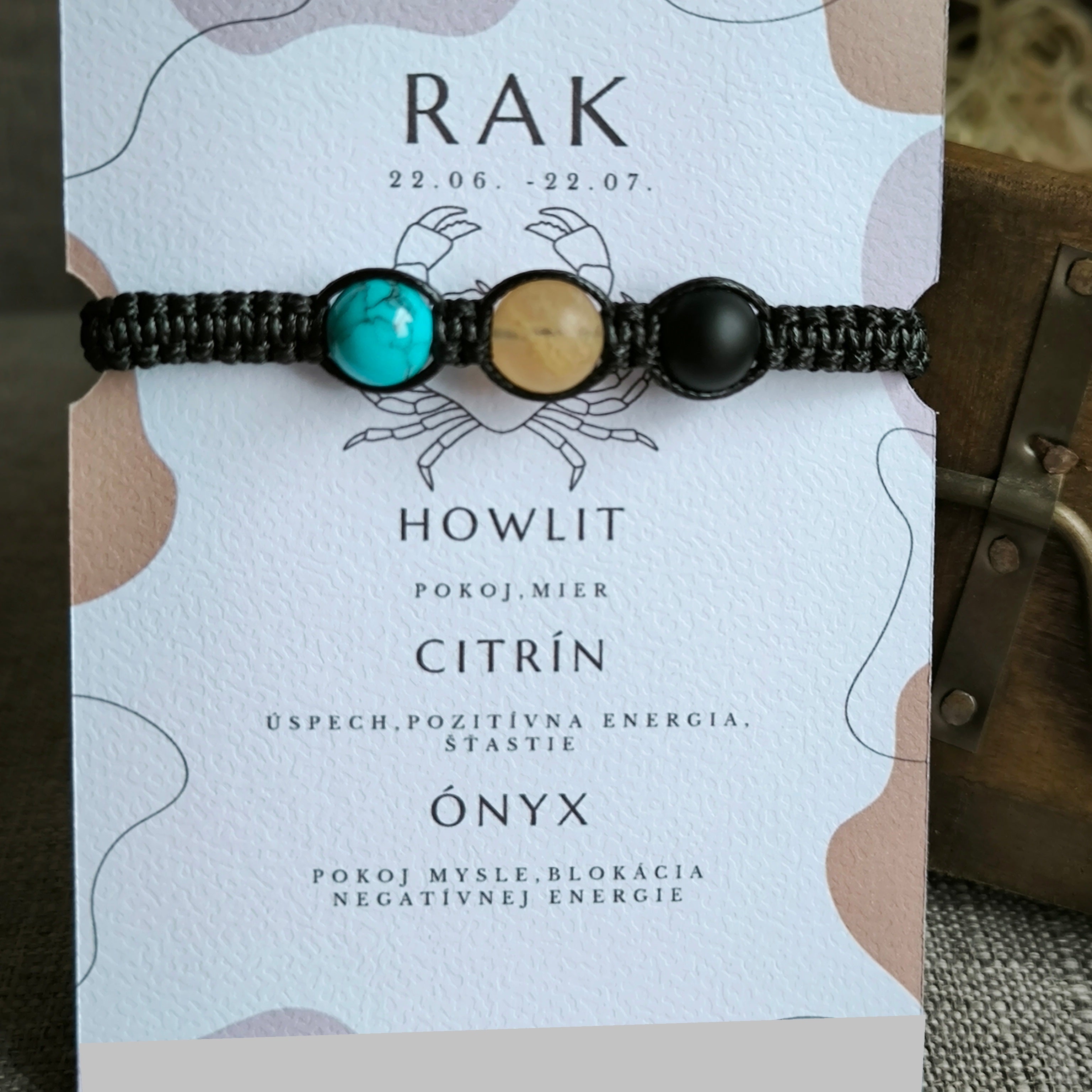 Rak (Howlit, Citrín, Ónyx)