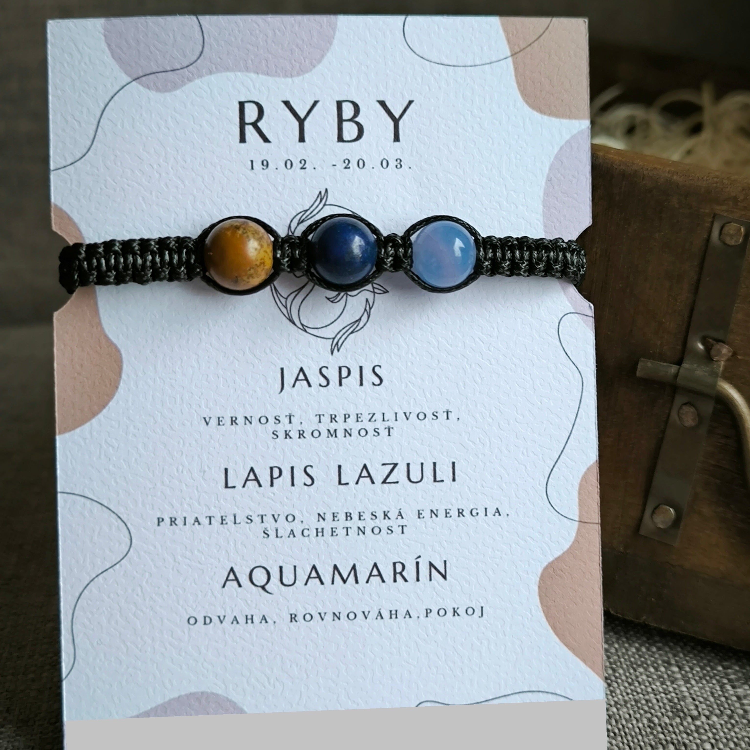 Ryby (Jaspis, Lapis Lazuli, Akvamarín)