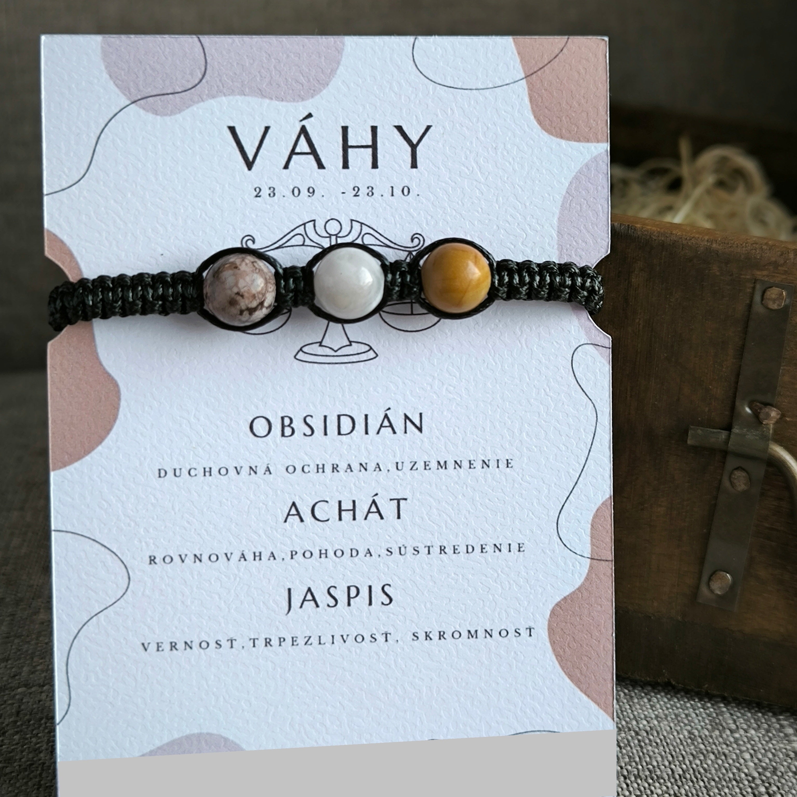 Váhy (Obsidián, Achát, Jaspis)