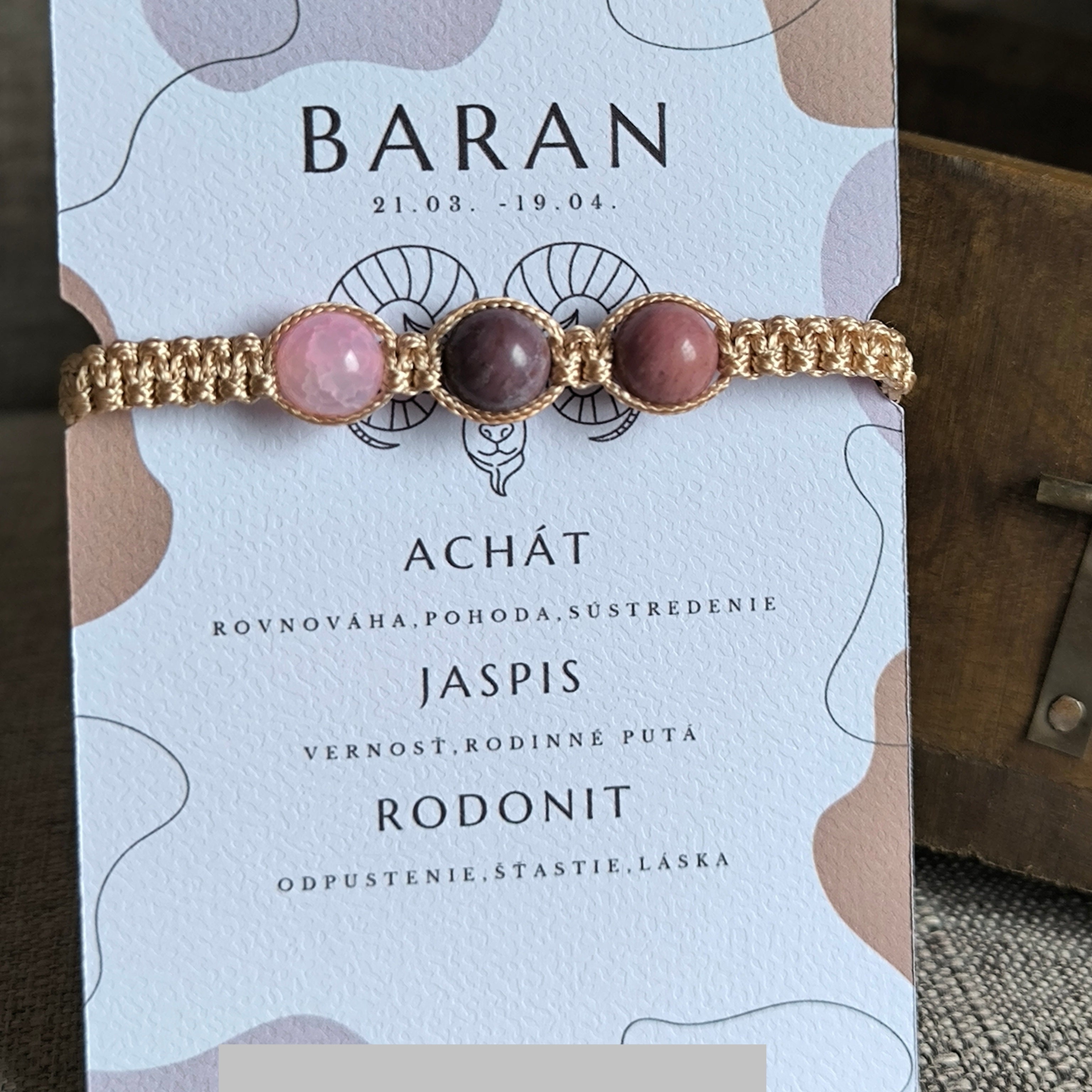 Baran (Achát, Jaspis, Rodonit)