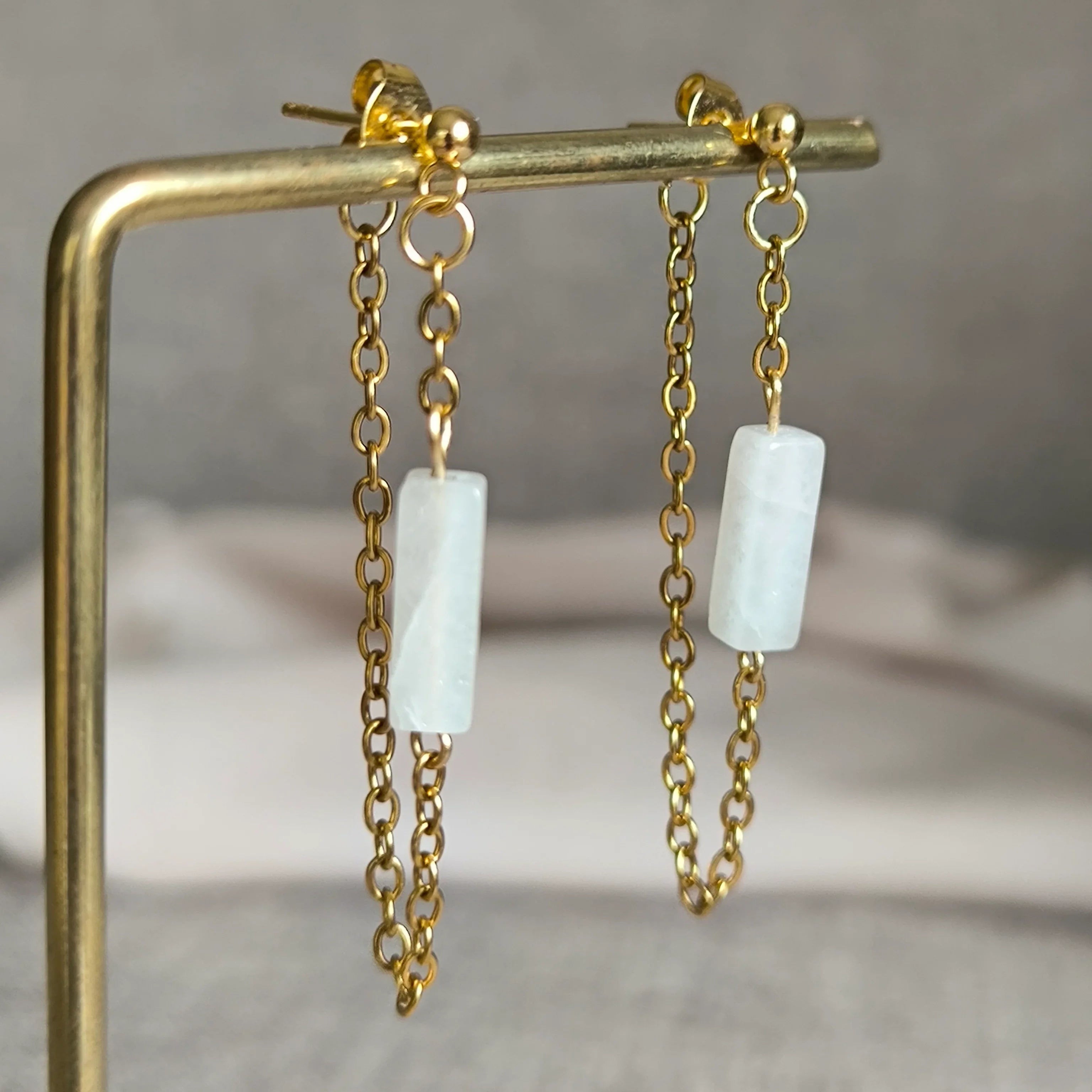 Mineral earrings (Jadeite) - Marole