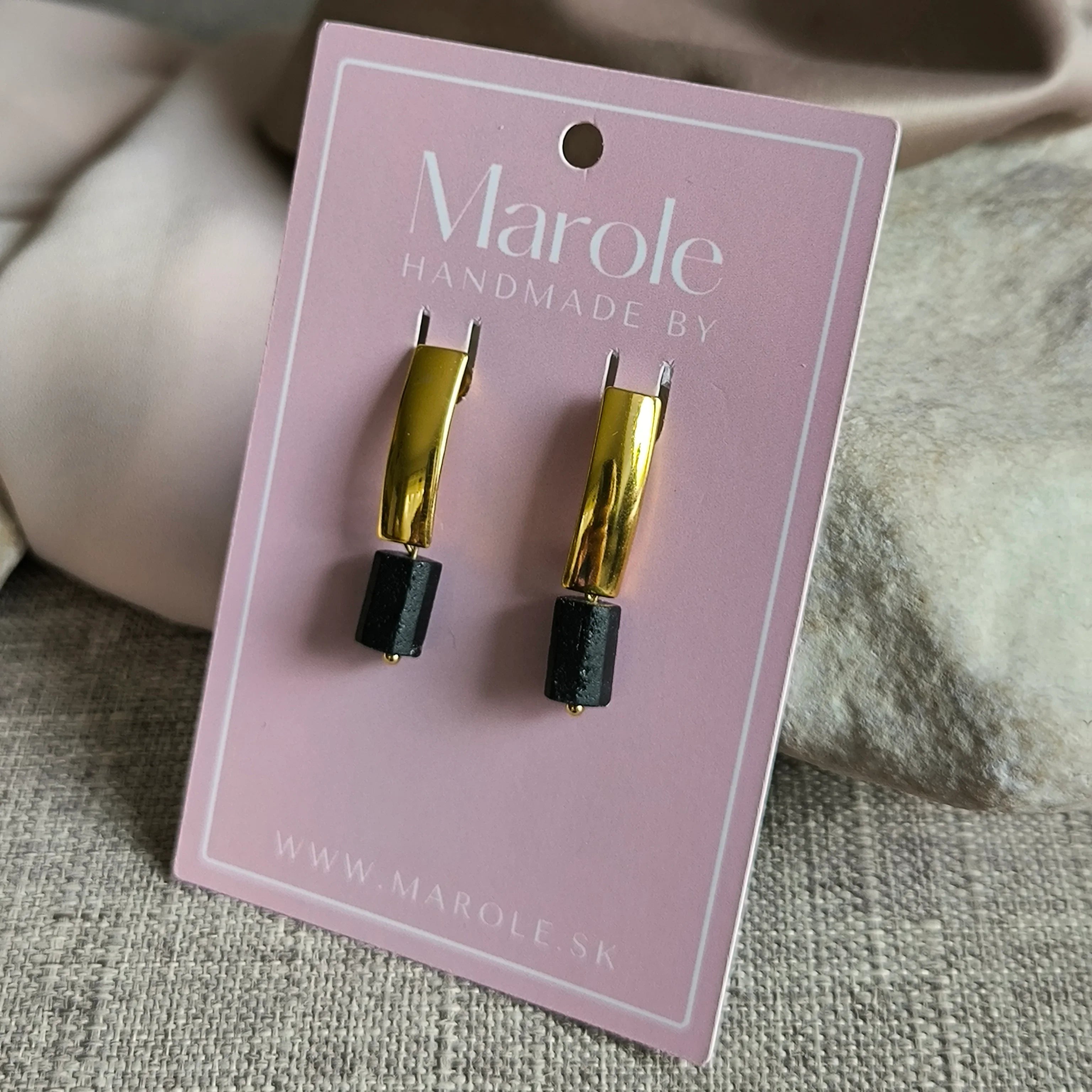 Mineral earrings (Tourmaline) - Marole