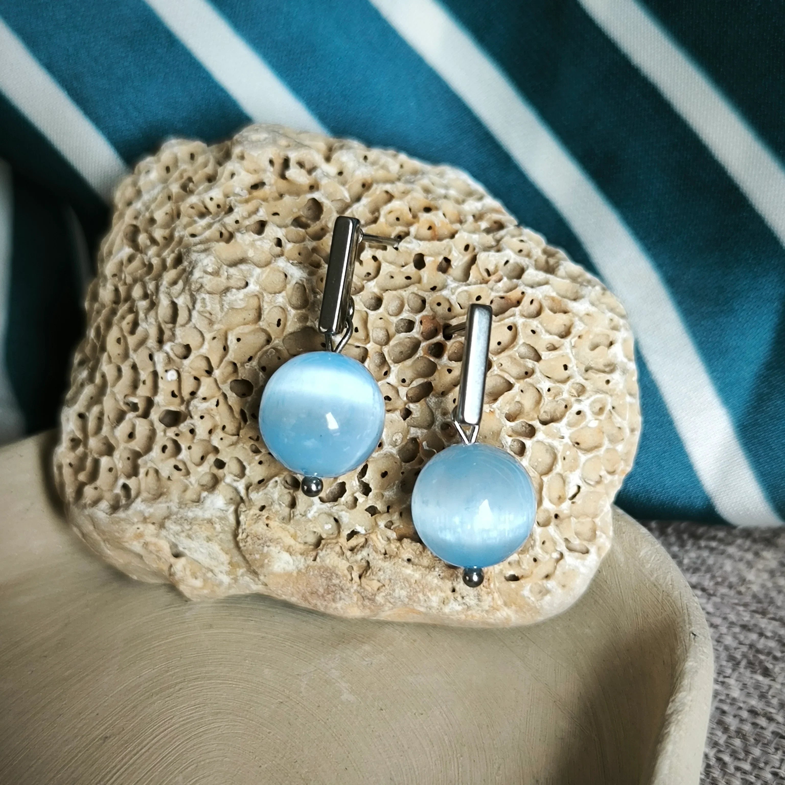 Mineral earrings (Selenite) - Marole