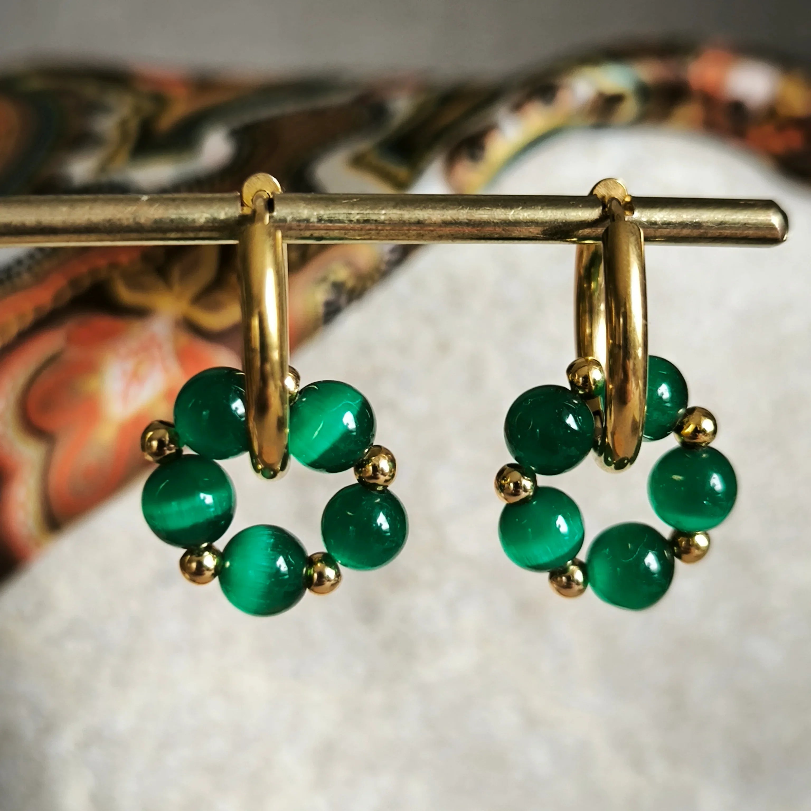 Mineral earrings (Cat's eye) - Marole