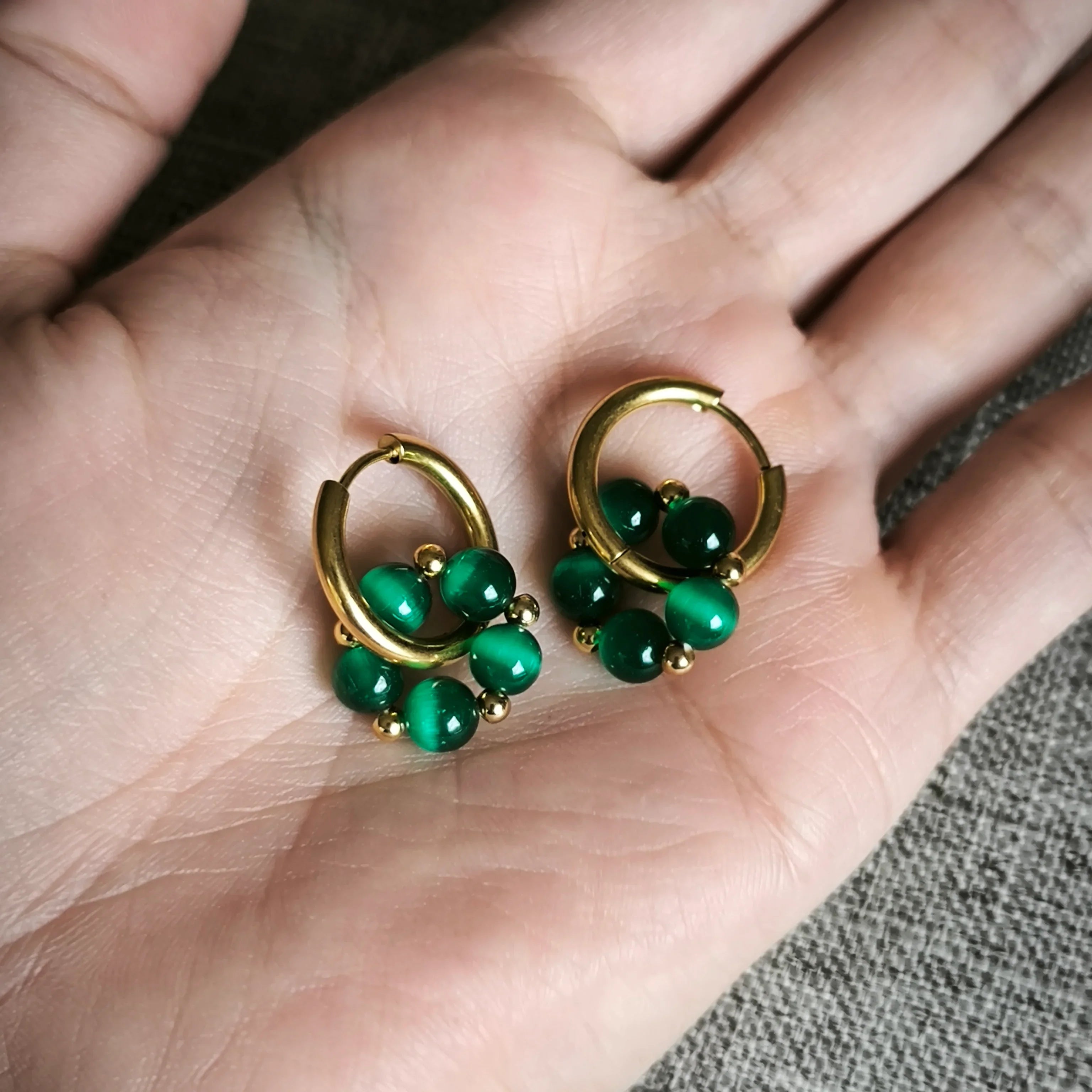 Mineral earrings (Cat's eye) - Marole