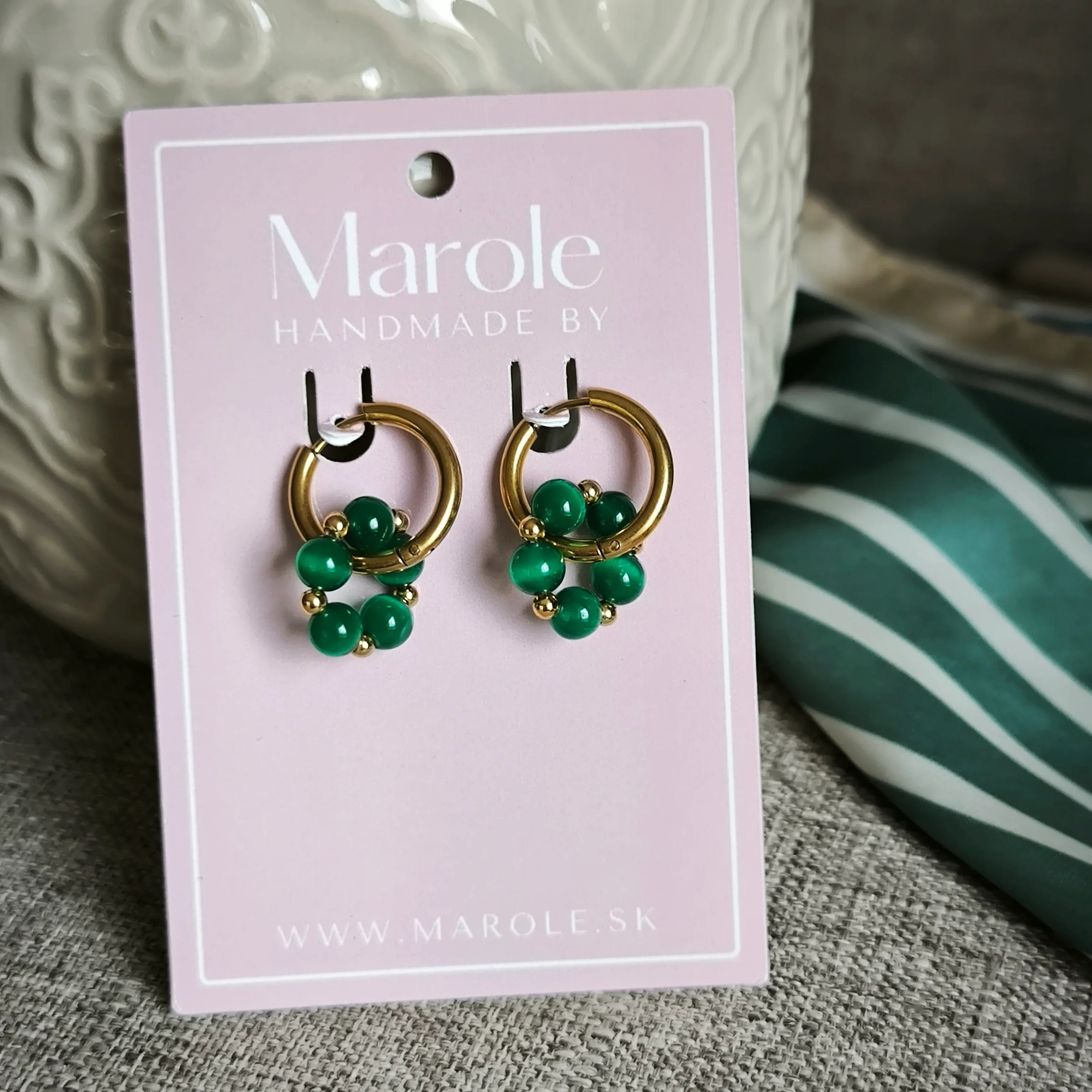 Mineral earrings (Cat's eye) - Marole