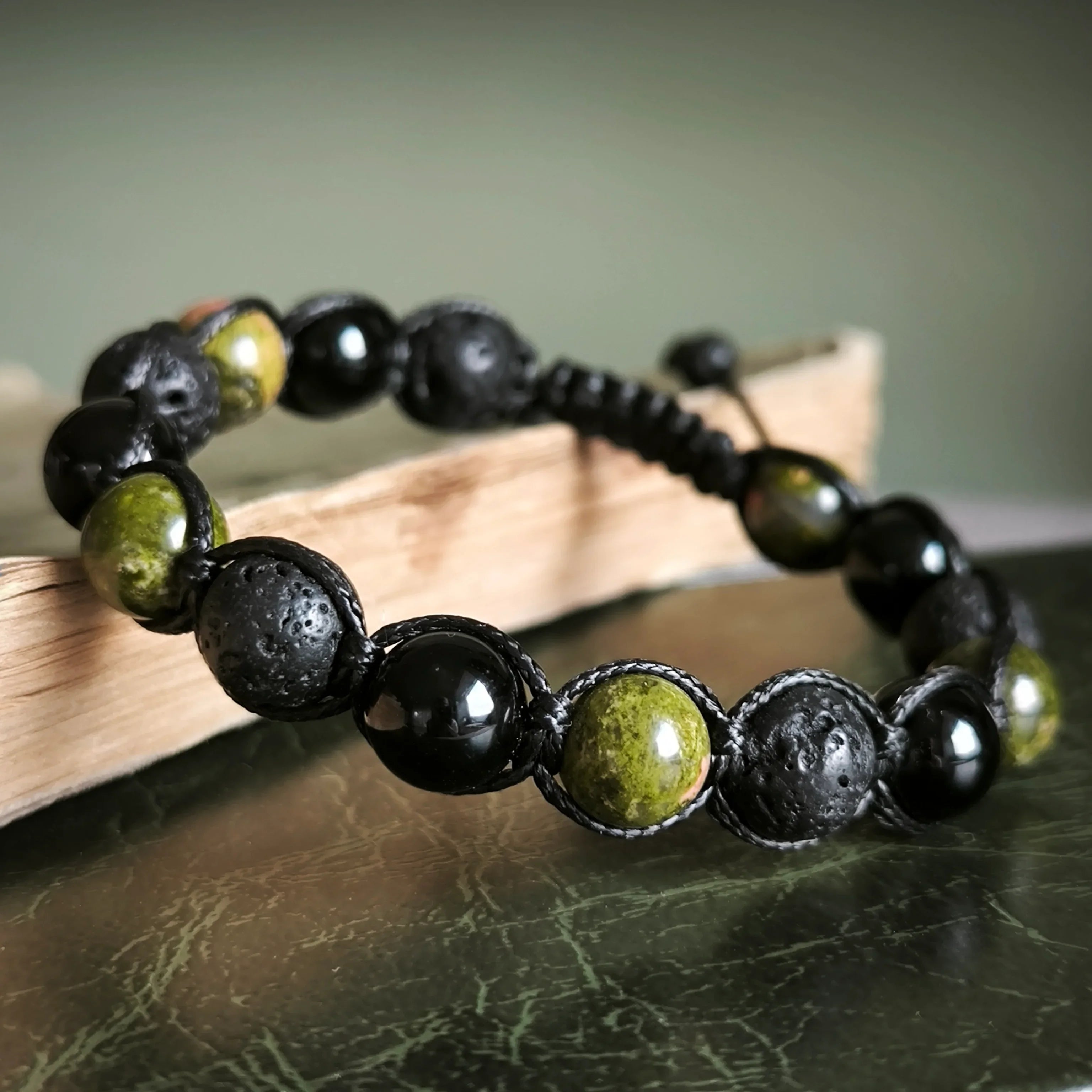 Venom - Mineral Bracelet (Tourmaline, Lava Stone, Unakite) - Marole