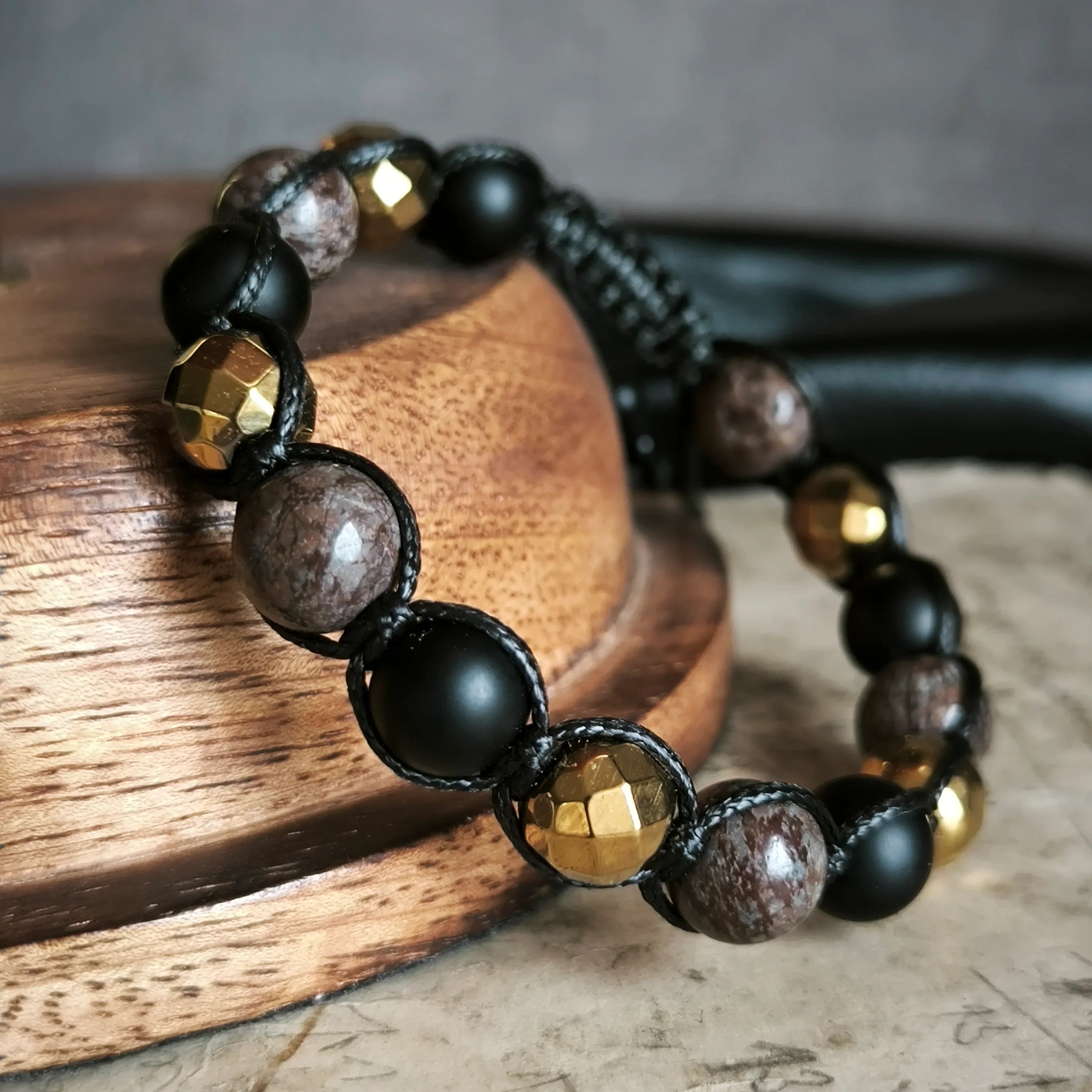 Titan - Mineral Bracelet (Onyx, Obsidian, Hematite) - Marole